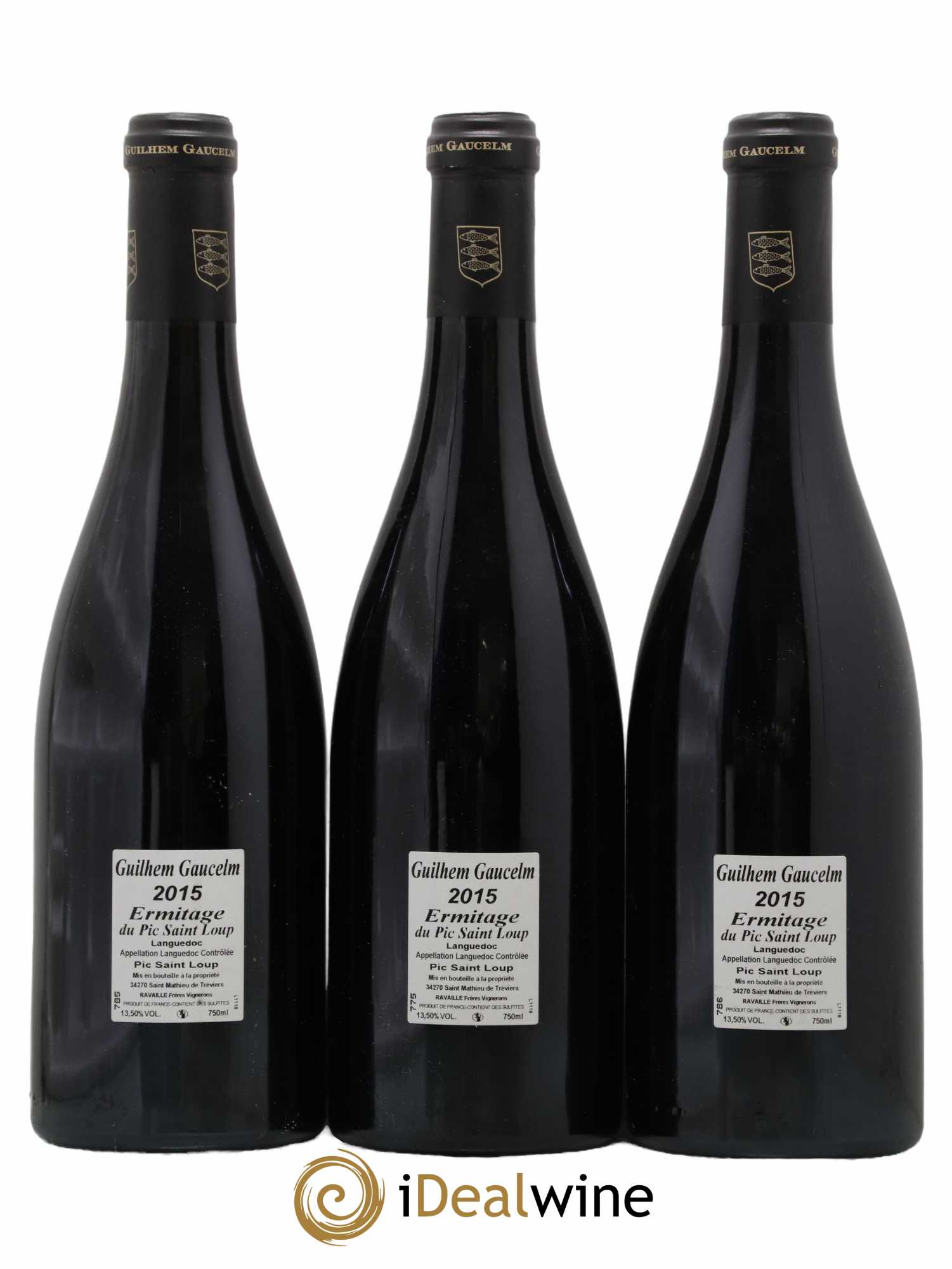 Pic Saint-Loup Héritage du Pic Saint-Loup (anciennement Ermitage) Guilhem Gaucelm 2015 - Lot de 3 bouteilles - 1
