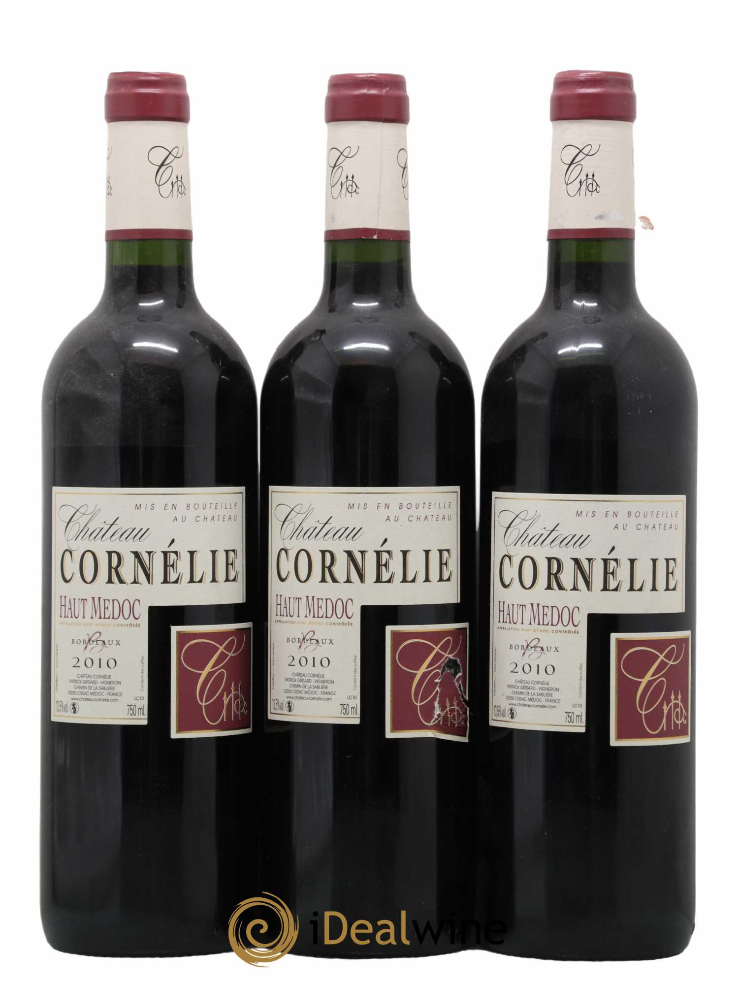 Haut Médoc Château Cornelie 2010 - Lot de 3 bouteilles - 0