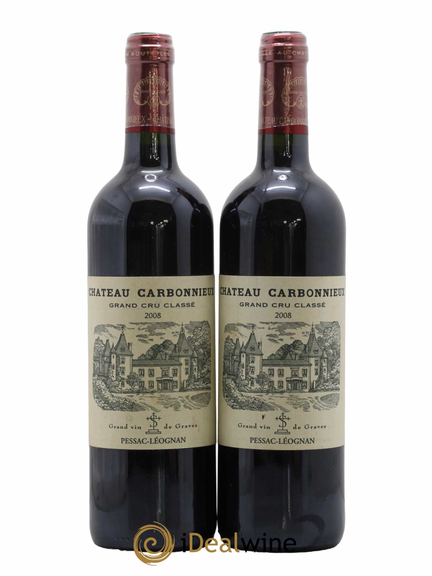 Château Carbonnieux Cru Classé de Graves 2008 - Lot de 2 bouteilles - 0