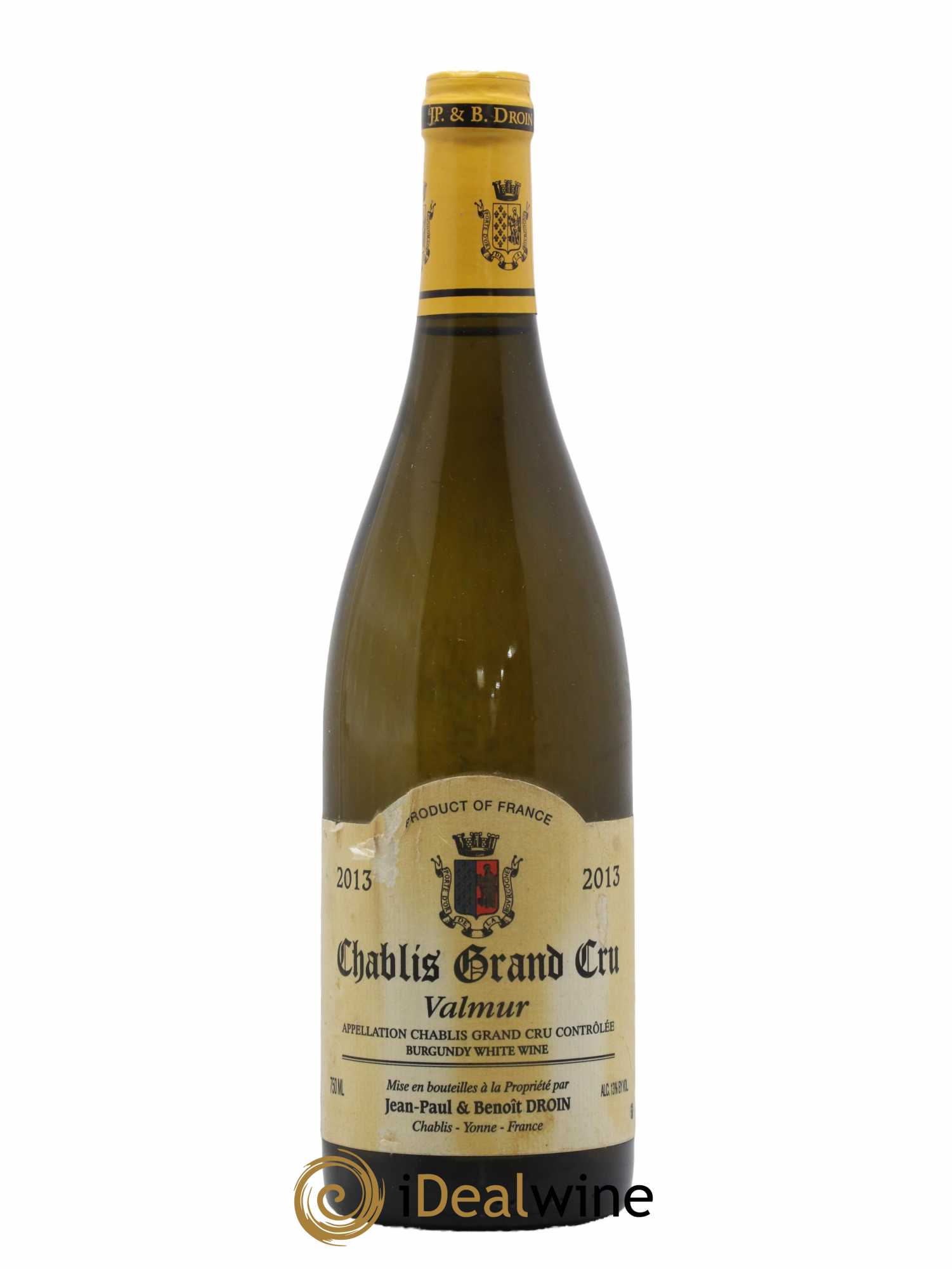Chablis Grand Cru Valmur Jean-Paul & Benoît Droin (Domaine) 2013 - Lot de 1 bouteille - 0