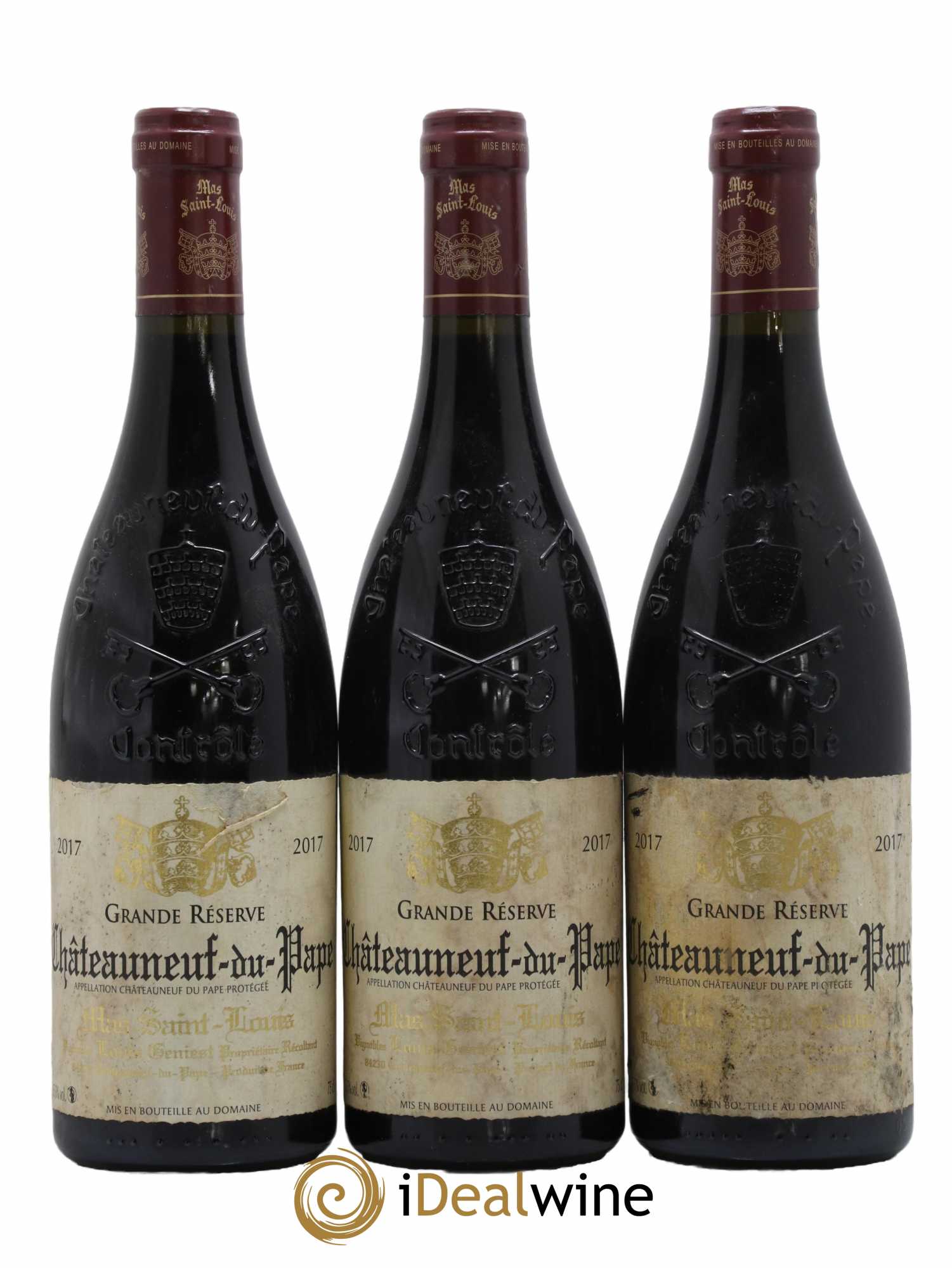 Châteauneuf-du-Pape Grande Réserve Mas Saint-Louis 2017 - Lot de 3 bouteilles - 0