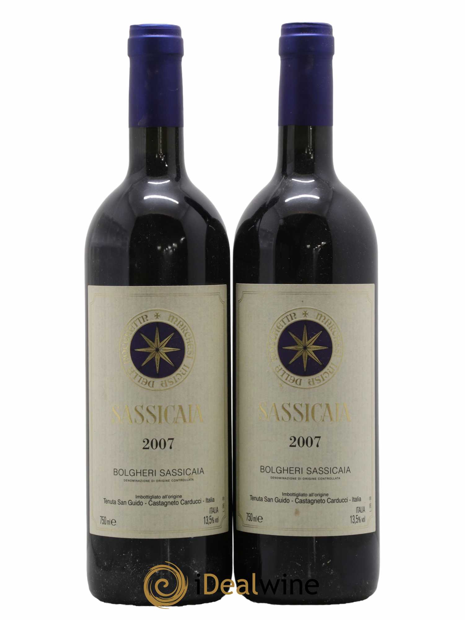 Bolgheri DOC Sassicaia Tenuta San Guido 2007 - Posten von 2 Flaschen - 0