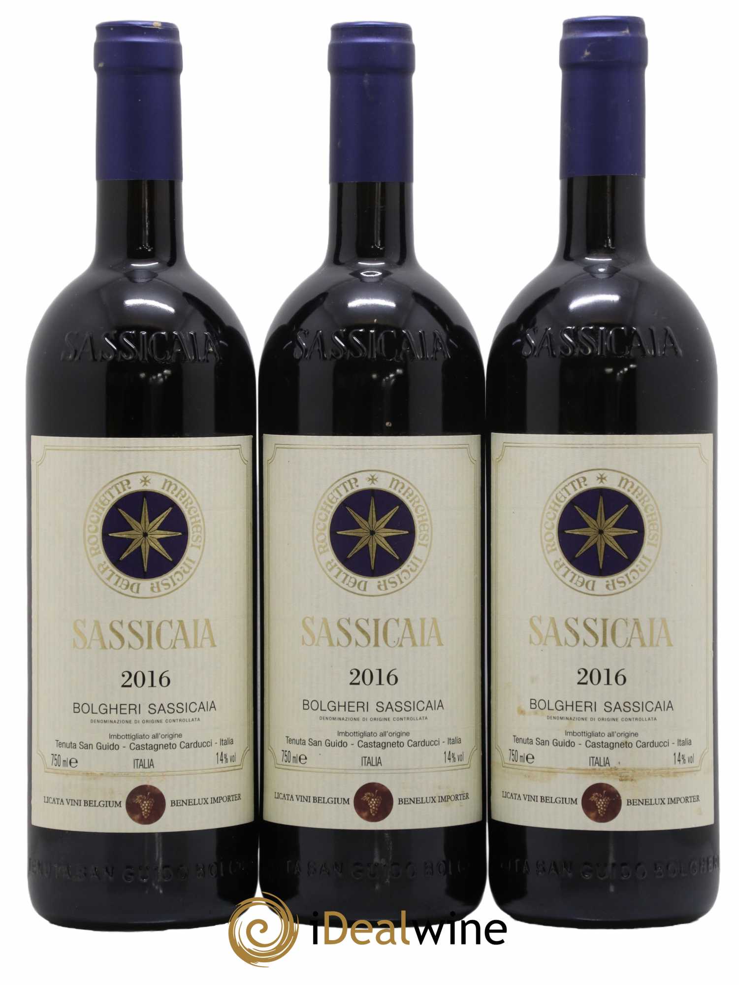 Bolgheri DOC Sassicaia Tenuta San Guido 2016 - Lot of 12 bottles - 1