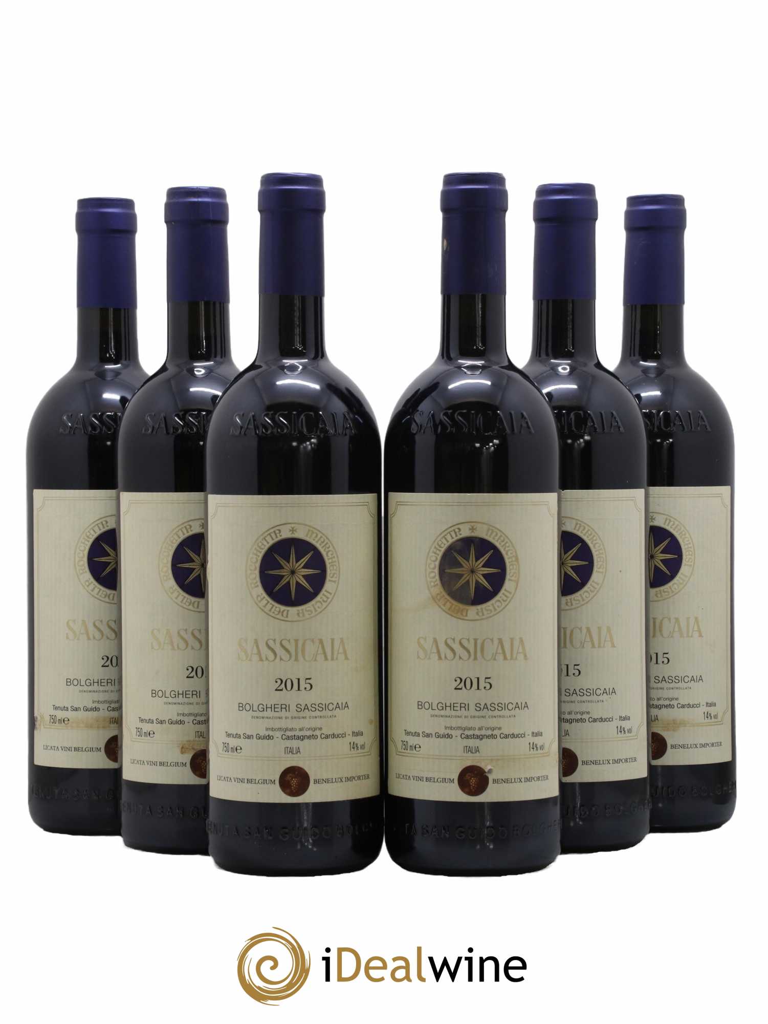 Bolgheri DOC Sassicaia Tenuta San Guido 2015 - Lot de 6 bouteilles - 0
