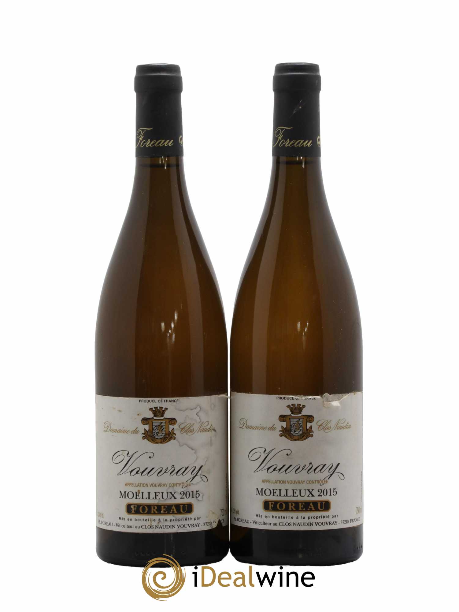 Vouvray Moelleux Clos Naudin - Philippe Foreau 2015 - Lotto di 2 bottiglie - 0