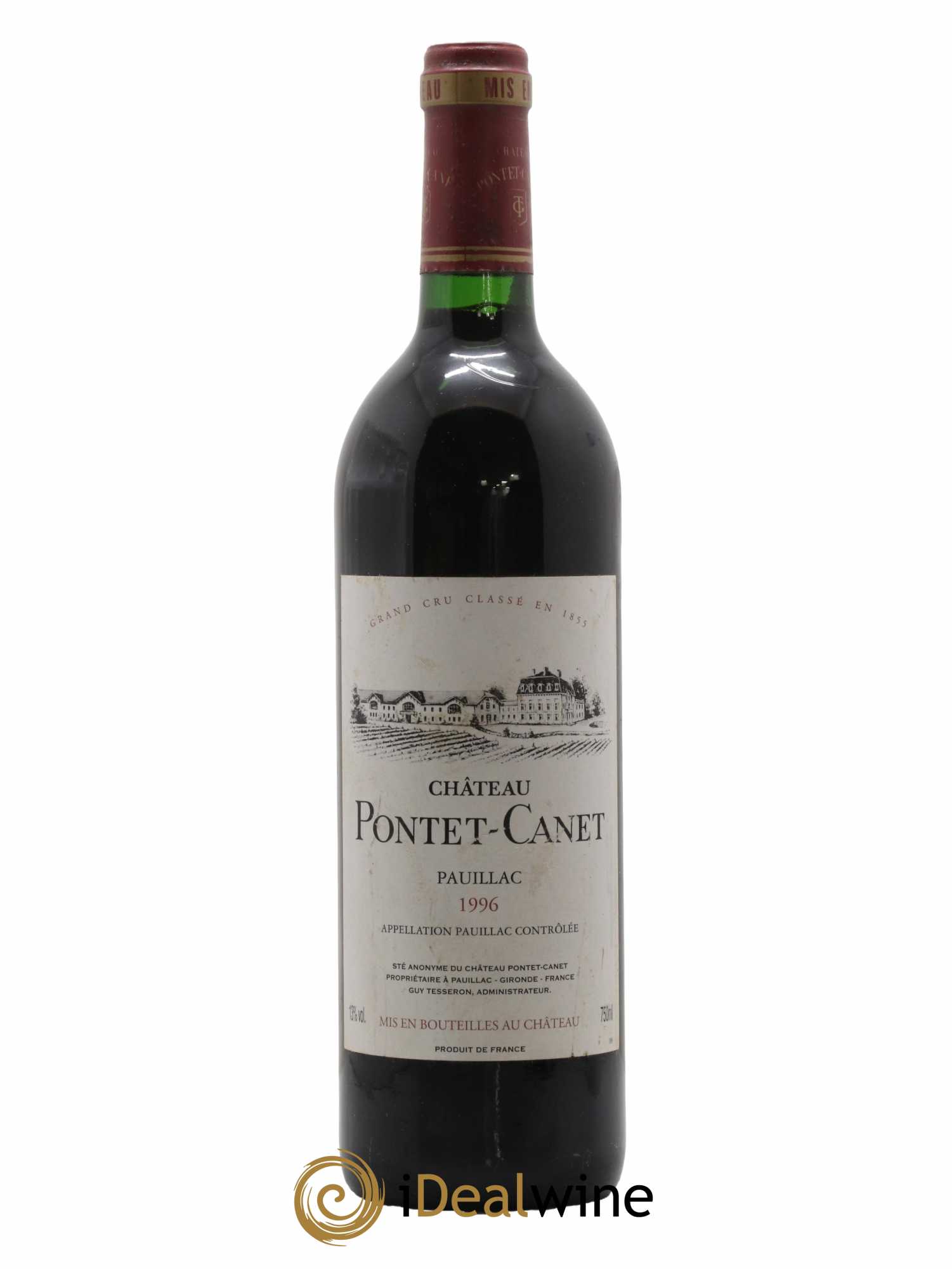 Château Pontet Canet 5ème Grand Cru Classé 1996 - Lot de 1 bouteille - 0