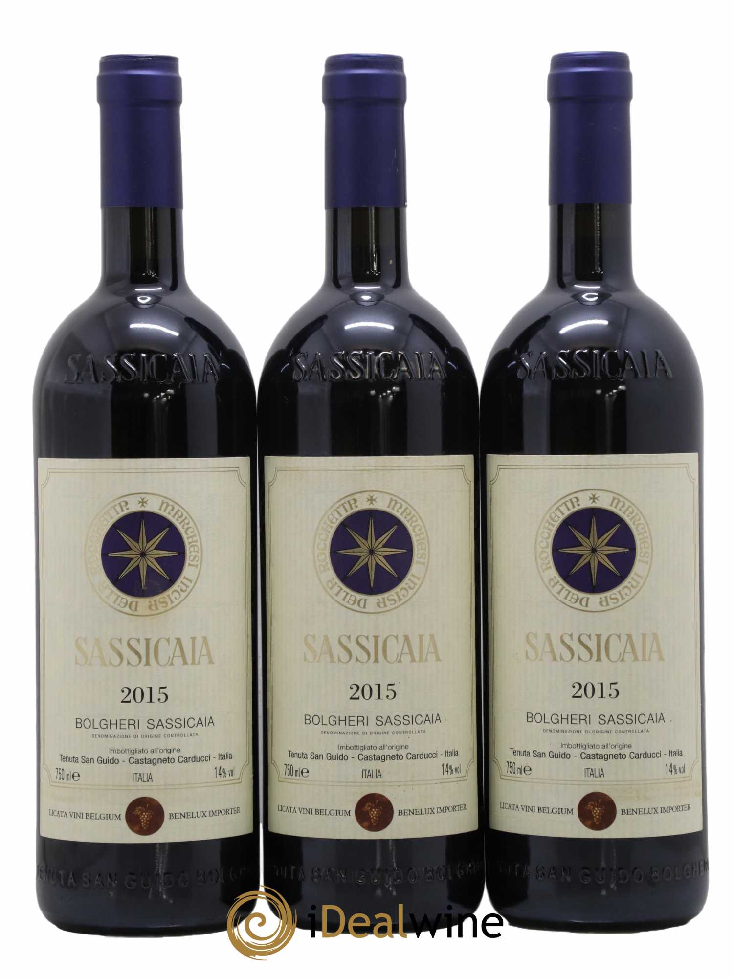 Bolgheri DOC Sassicaia Tenuta San Guido 2015 - Lot of 6 bottles - 2
