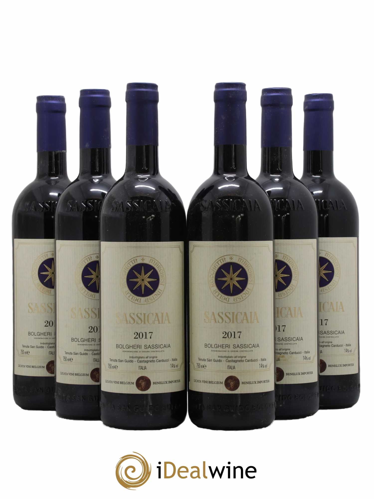 Bolgheri DOC Sassicaia Tenuta San Guido 2017 - Lot de 6 bouteilles - 0