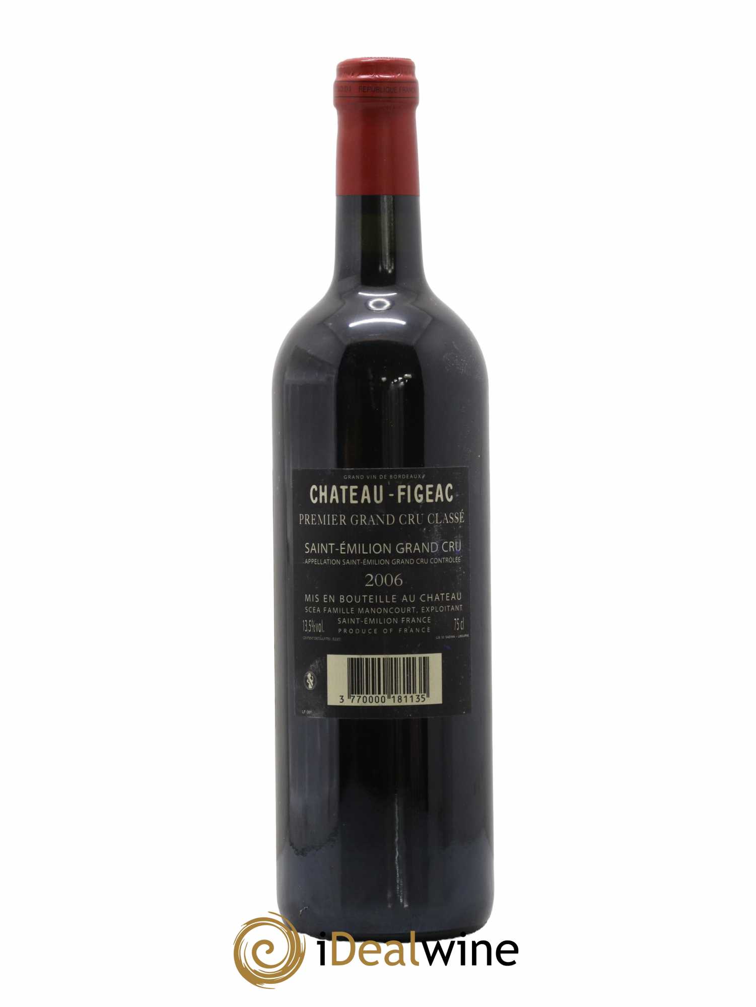 Château Figeac 1er Grand Cru Classé A 2006 - Lot de 1 bouteille - 1