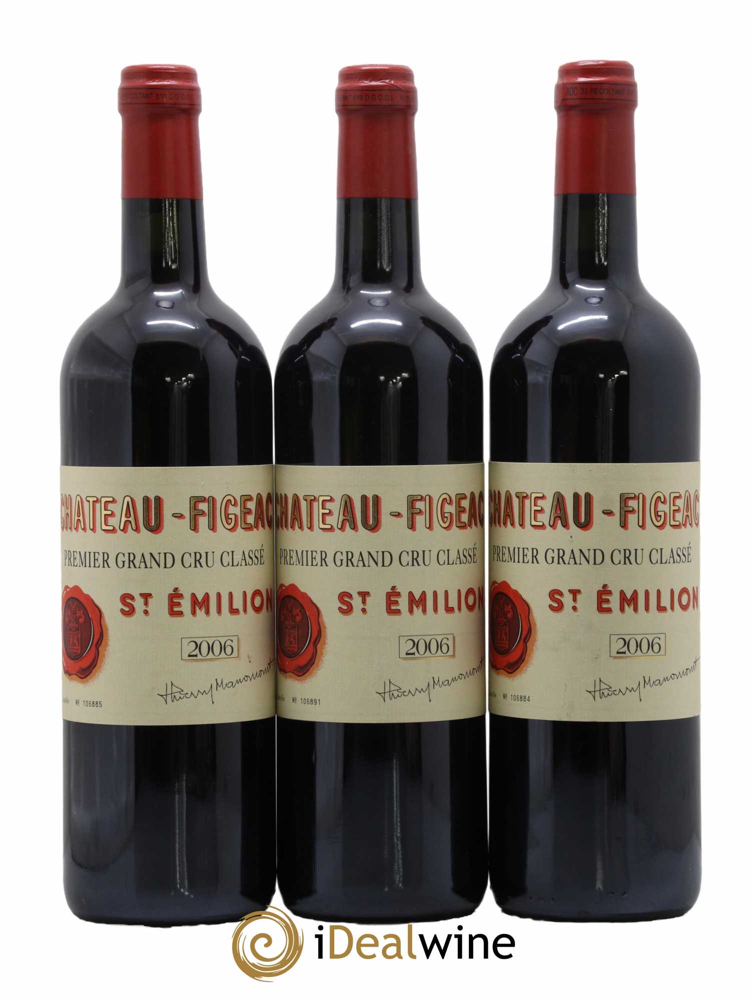 Château Figeac 1er Grand Cru Classé A 2006 - Lot de 3 bouteilles - 0