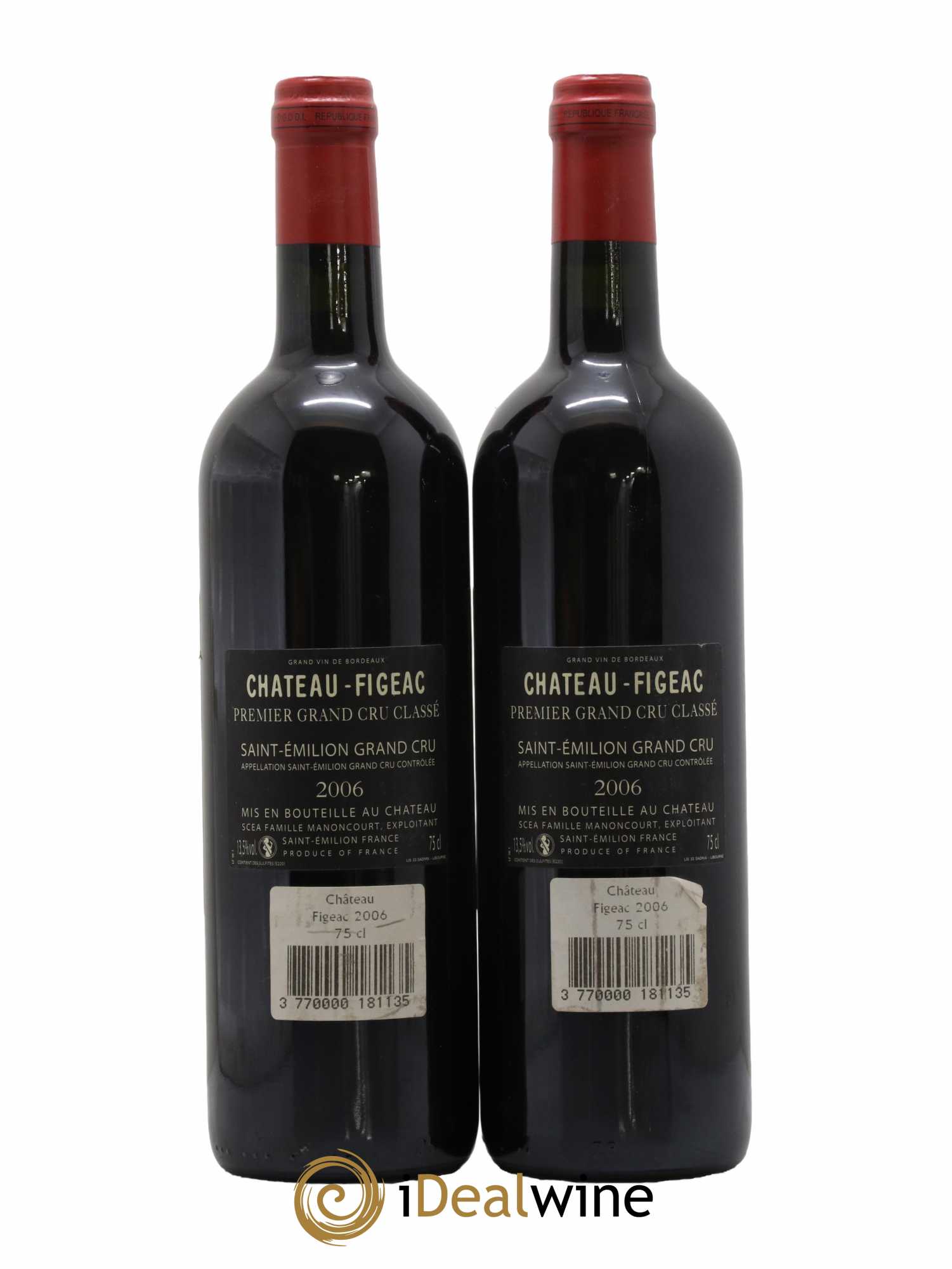 Château Figeac 1er Grand Cru Classé A 2006 - Lot de 2 bouteilles - 1