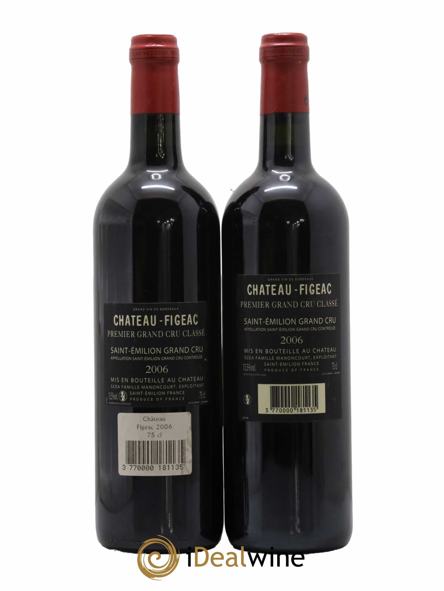 Château Figeac 1er Grand Cru Classé A 2006 - Lot de 2 bouteilles - 1