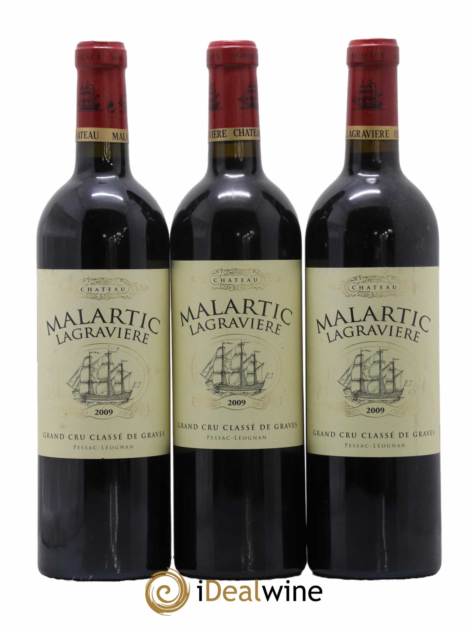 Château Malartic-Lagravière Cru Classé de Graves 2009 - Lot of 3 bottles - 0