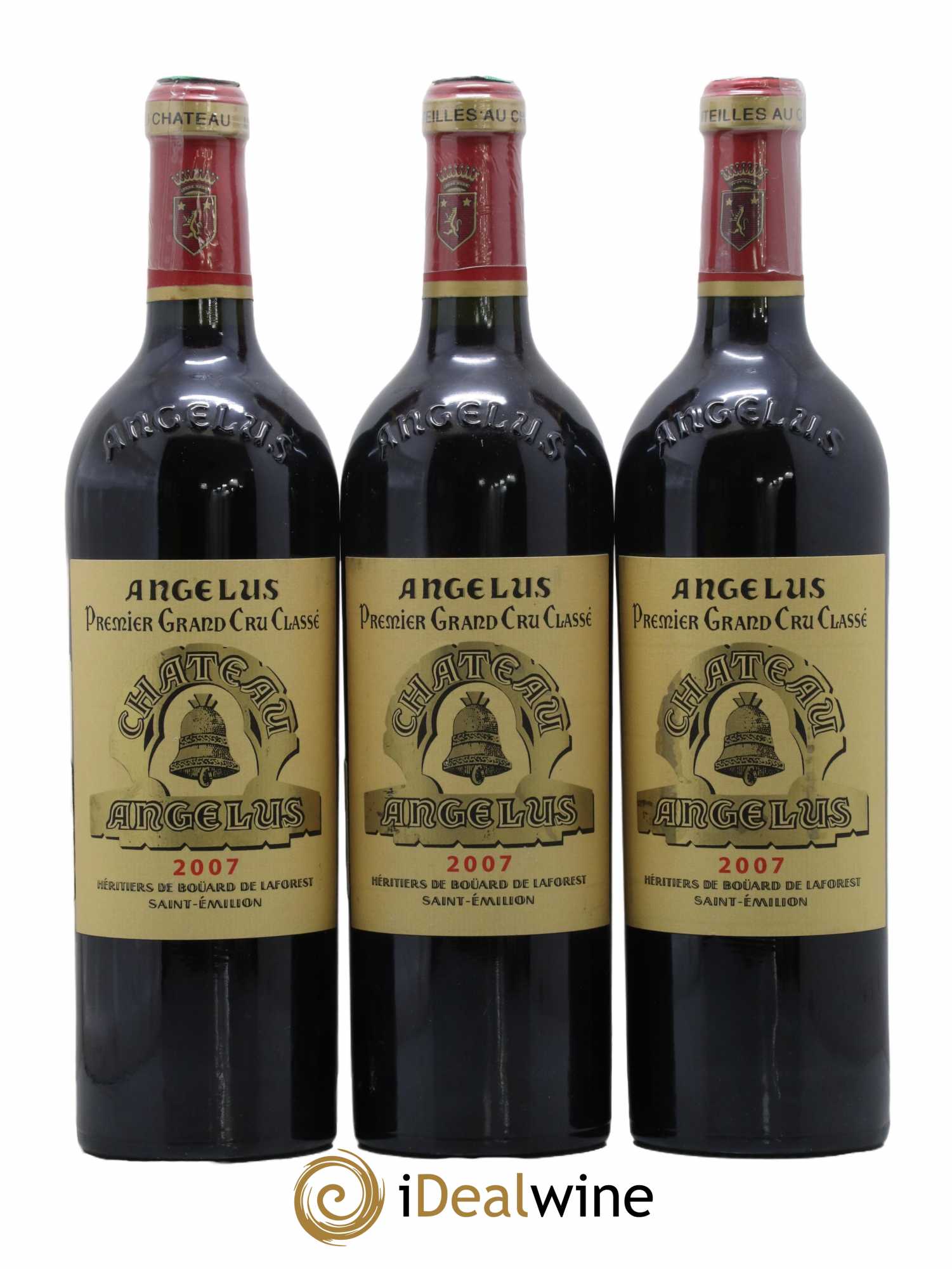 Château Angélus 1er Grand Cru Classé A 2007 - Lot de 3 bouteilles - 0