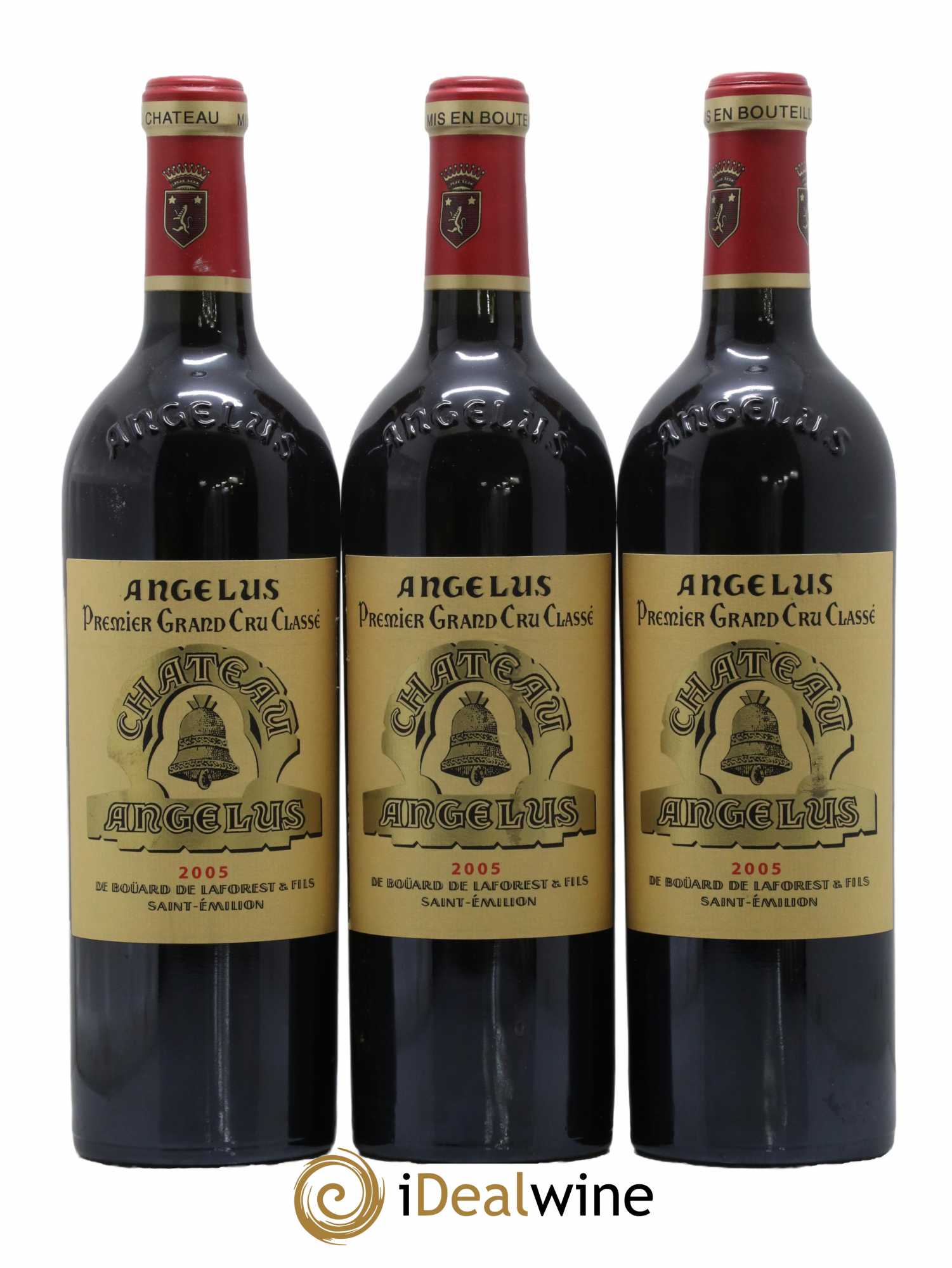 Château Angélus 1er Grand Cru Classé A 2005 - Lot de 3 bouteilles - 0