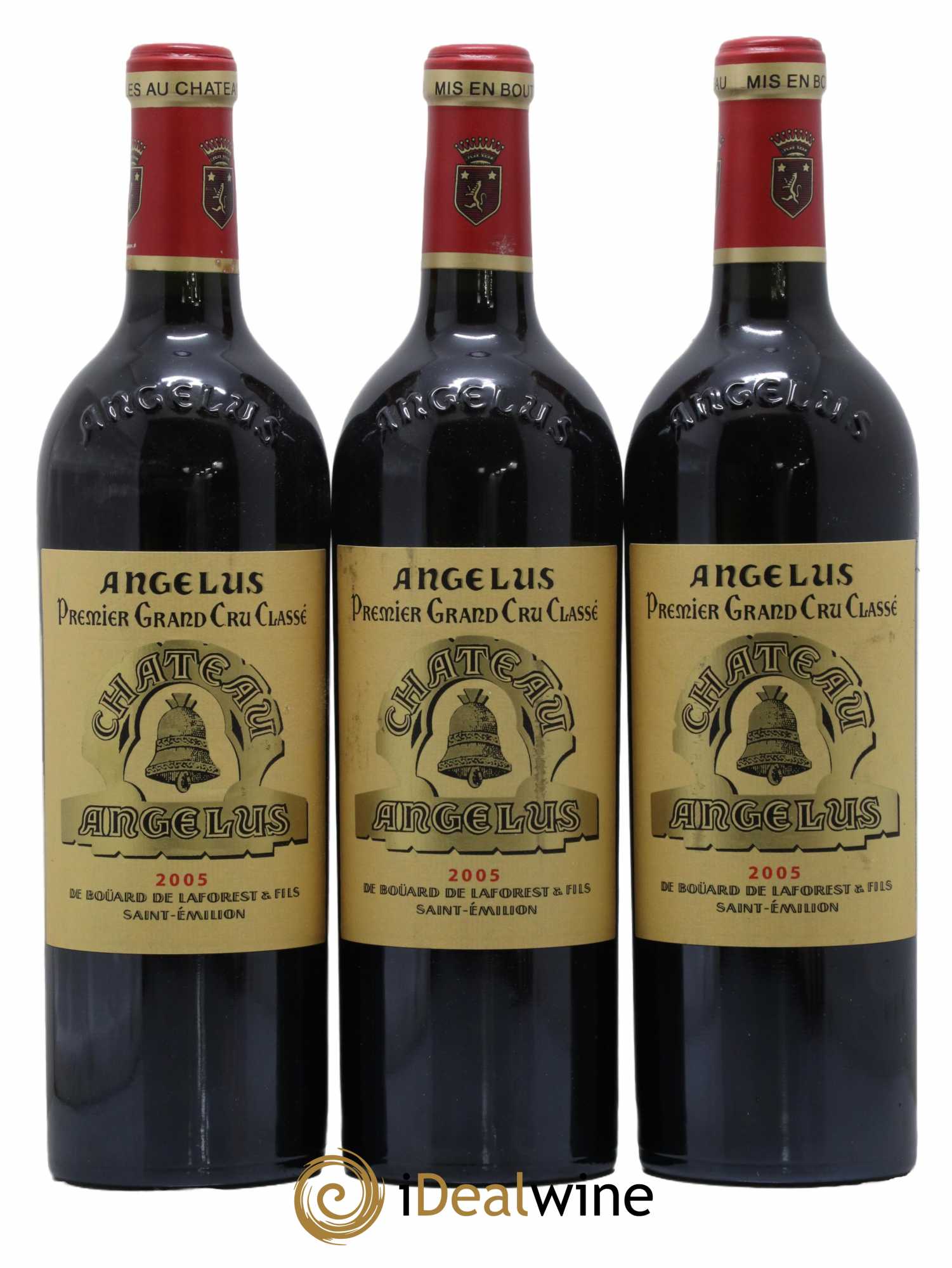 Château Angélus 1er Grand Cru Classé A 2005 - Lot de 3 bouteilles - 0