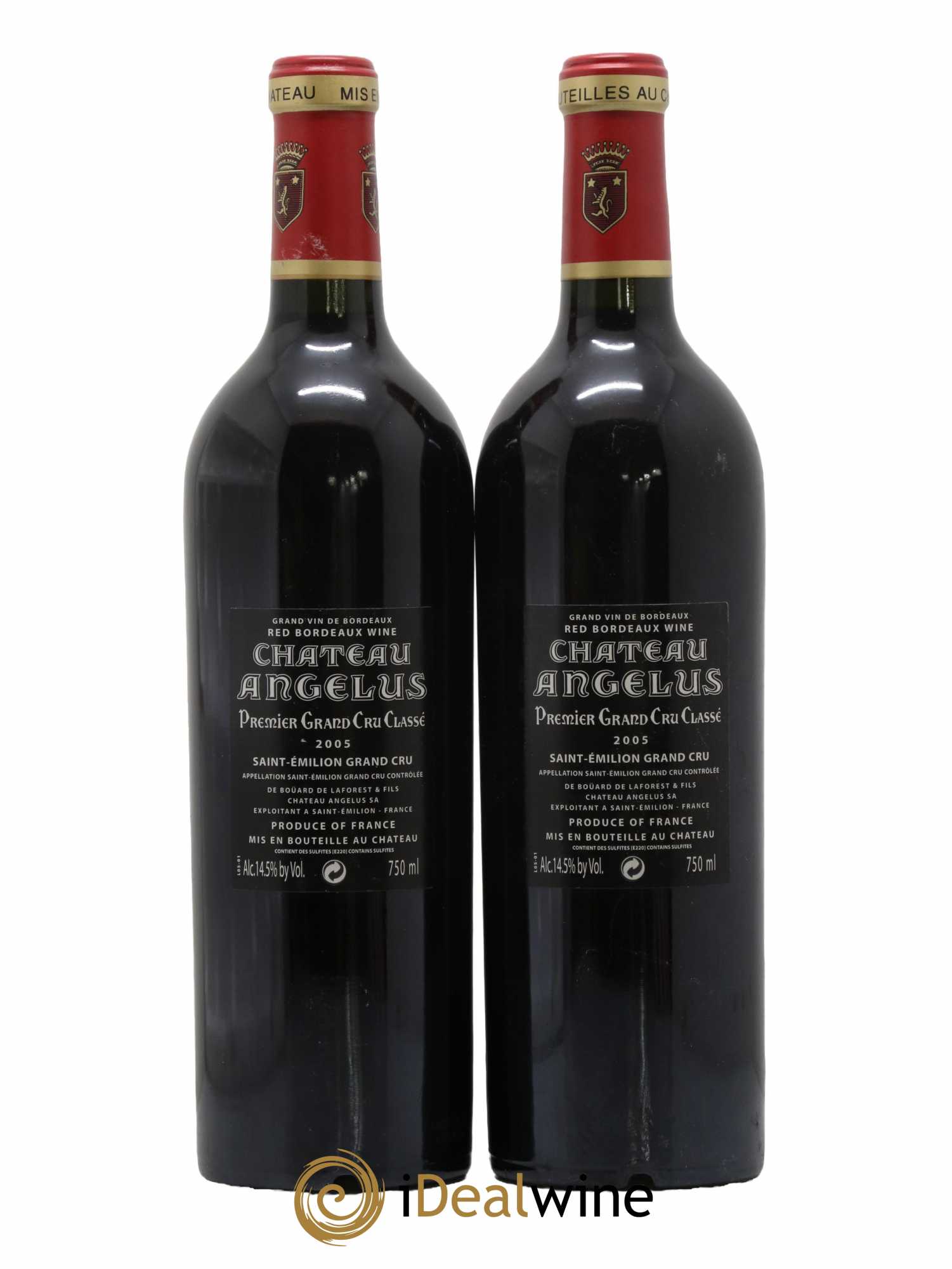 Château Angélus 1er Grand Cru Classé A 2005 - Lot de 2 bouteilles - 1