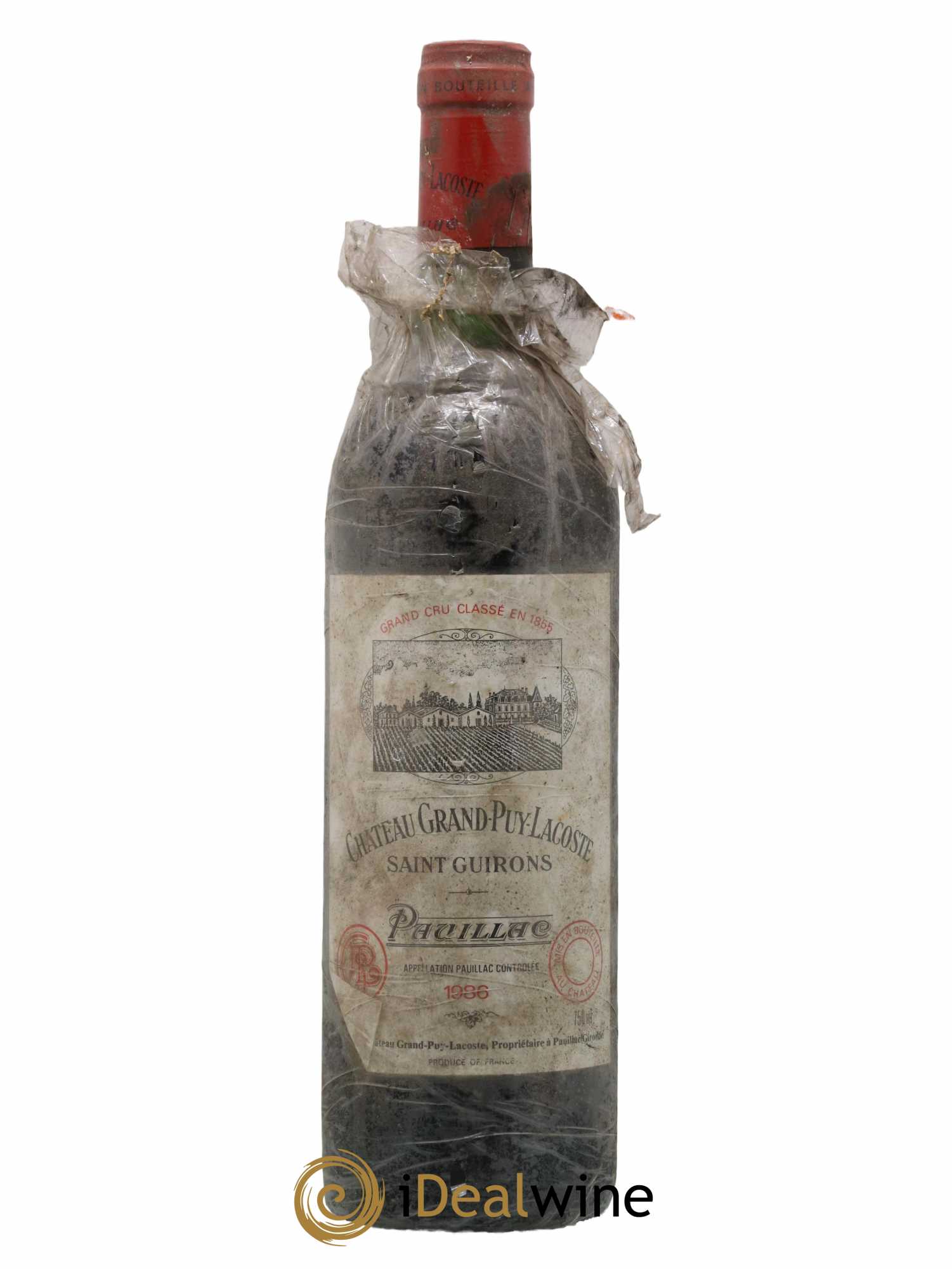 Château Grand Puy Lacoste 5ème Grand Cru Classé 1986 - Lot de 1 bouteille - 0