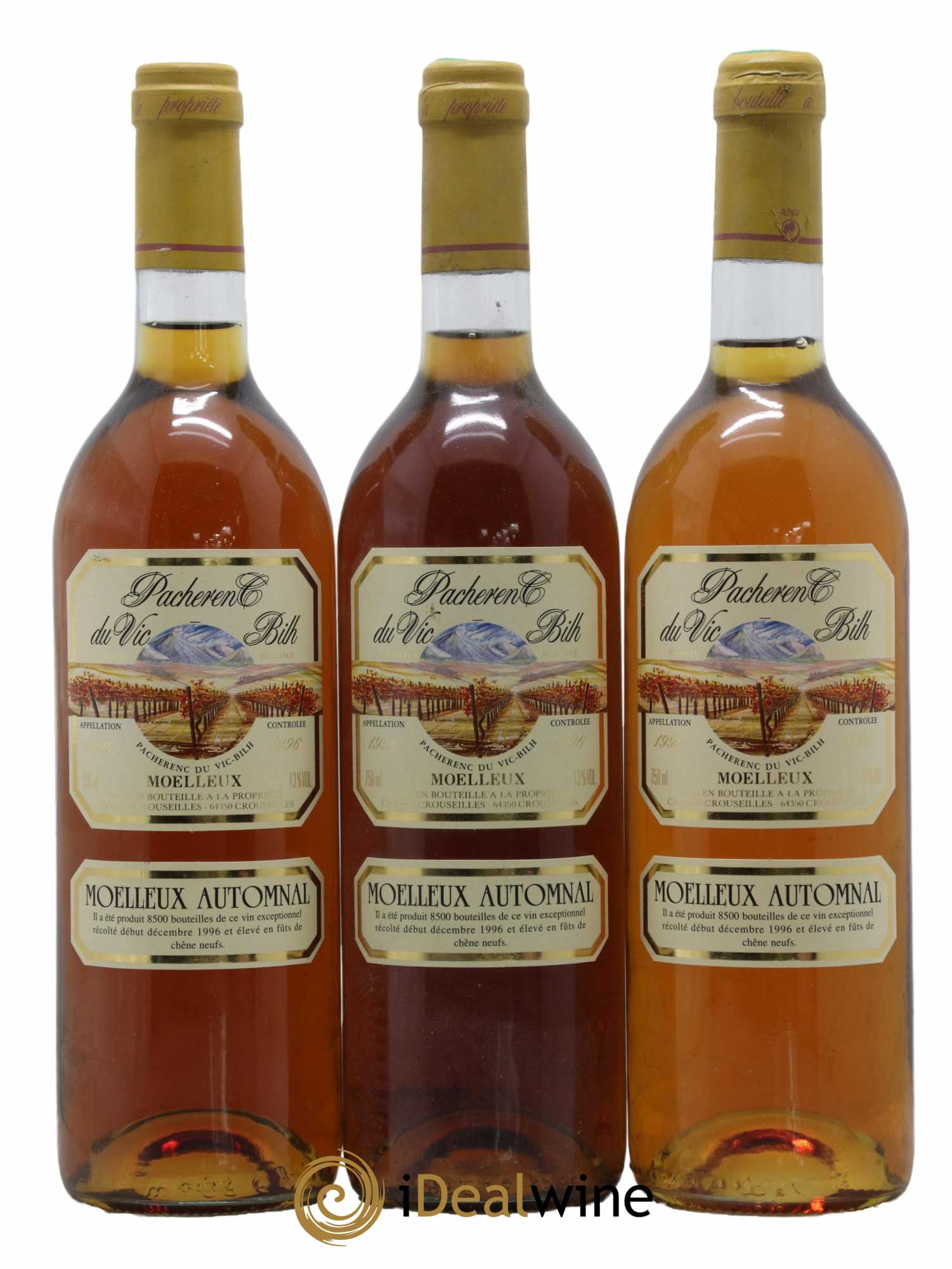 Pacherenc du Vic-Bilh Moelleux Automnal Cave de Crouseilles 1996 - Lotto di 3 bottiglie - 0
