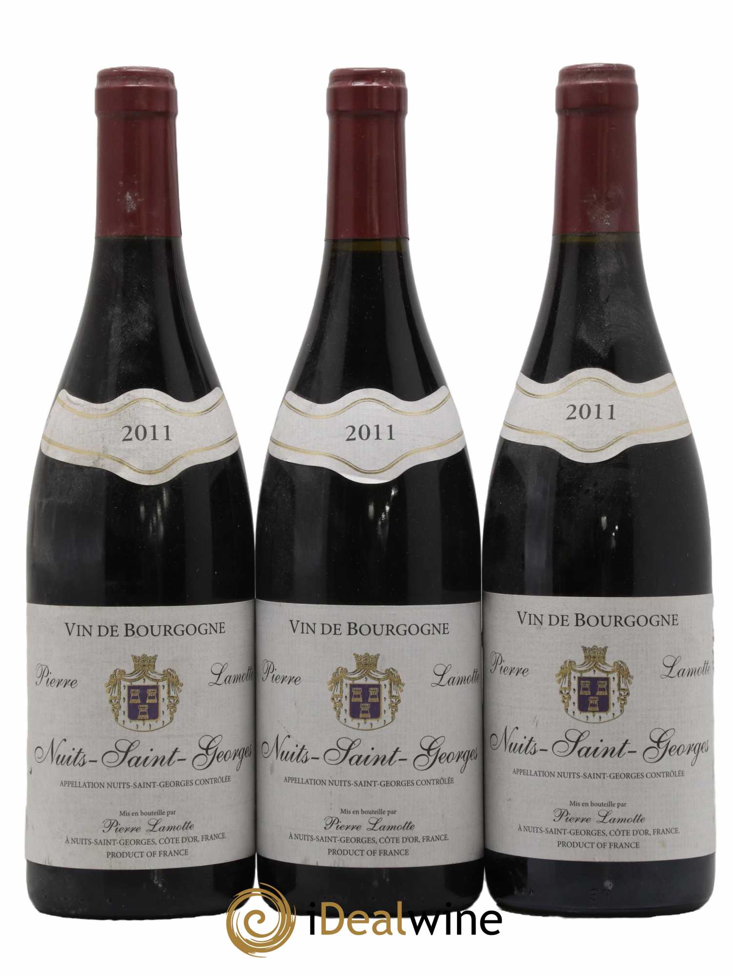 Nuits-Saint-Georges Pierre Lamotte 2011 - Lot de 3 bouteilles - 0