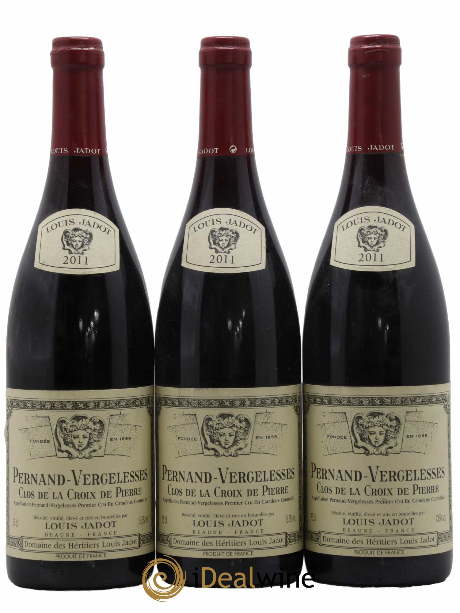 Pernand-Vergelesses 1er Cru En Caradeux Clos de la Croix de Pierre Héritiers Louis Jadot (Domaine des) - Louis Jadot 2011 - Lot de 3 bouteilles - 0