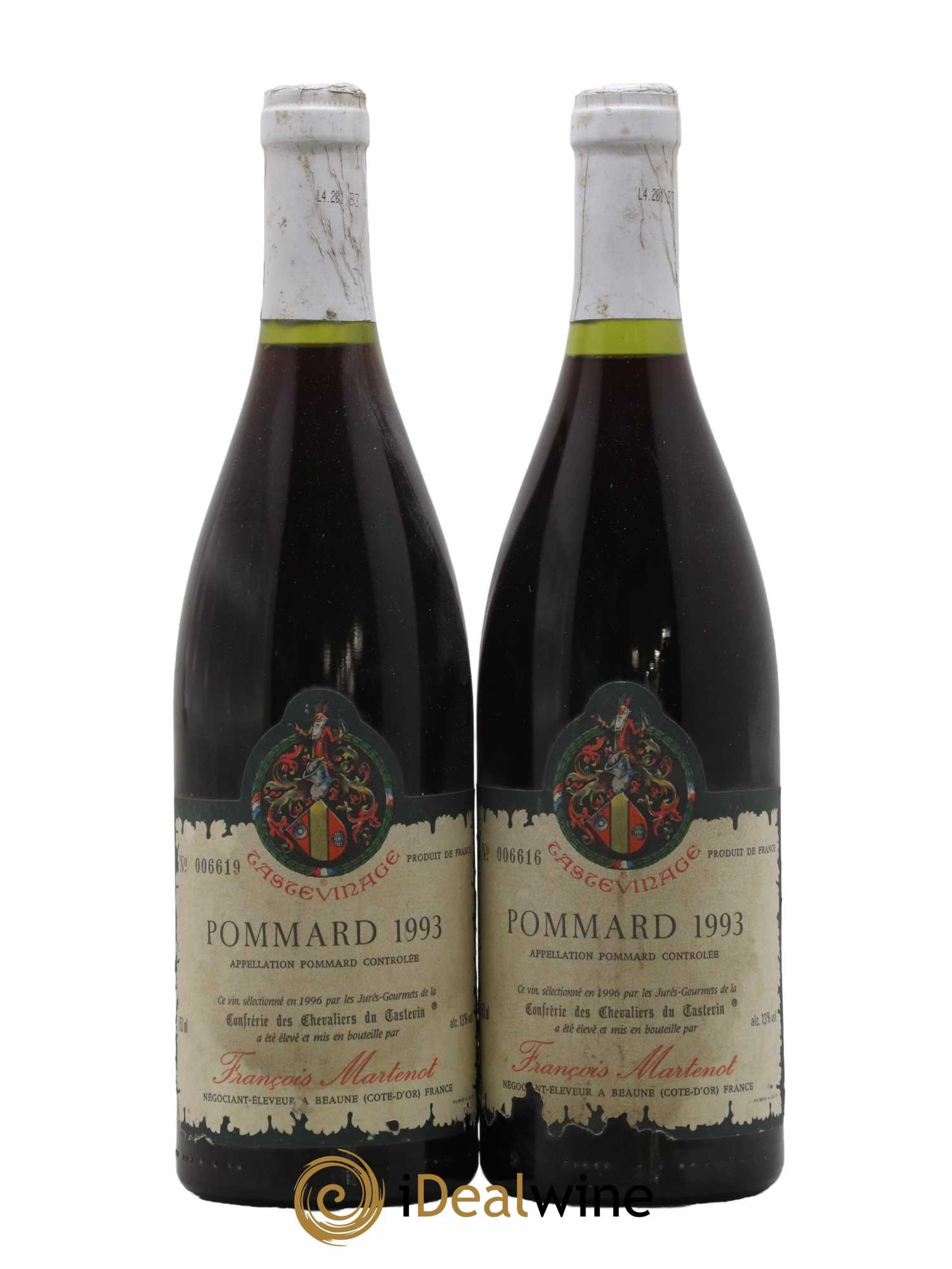 Pommard Tastevinage François Martenot 1993 - Lot de 2 bouteilles - 0