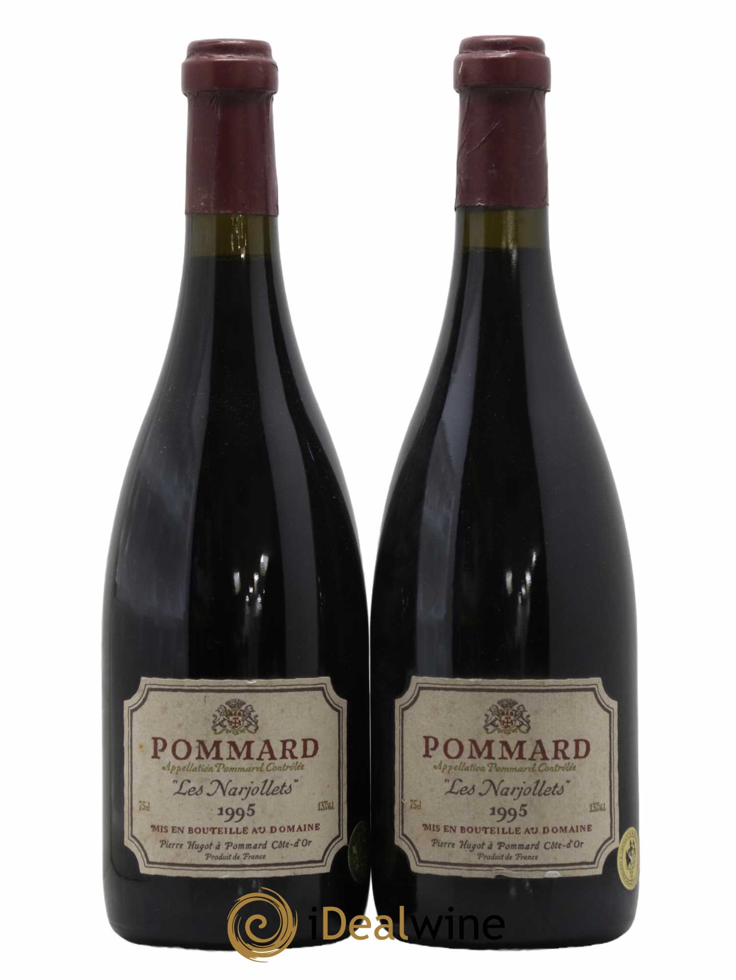 Pommard Les Narjollets Pierre Hugot 1995 - Lot de 2 bouteilles - 0