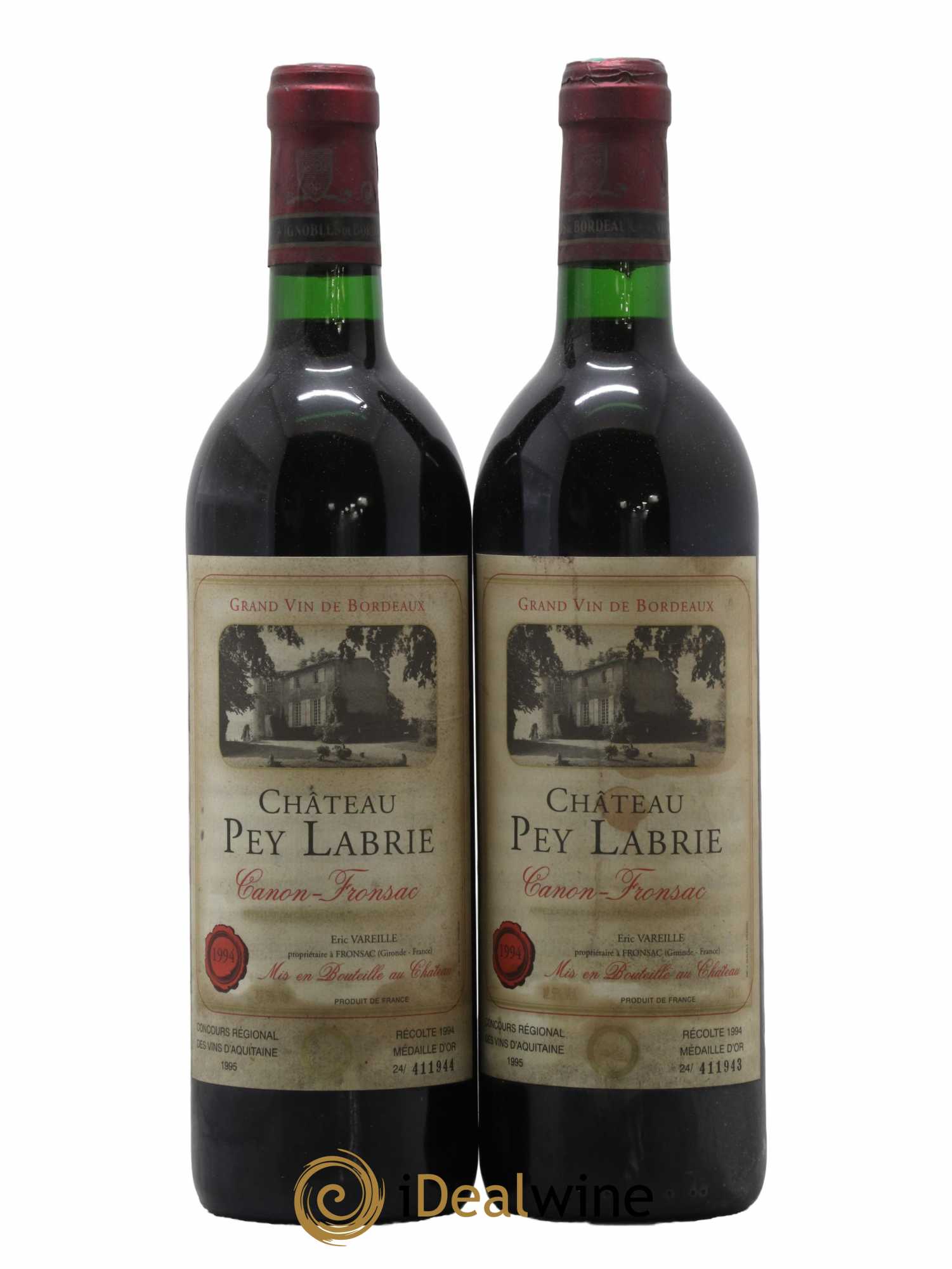 Canon-Fronsac Pey Labrie 1994 - Lot de 2 bouteilles - 0