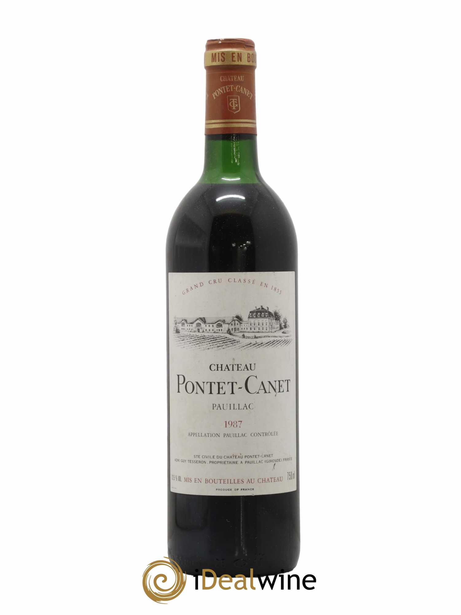 Château Pontet Canet 5ème Grand Cru Classé 1987 - Lot de 1 bouteille - 0