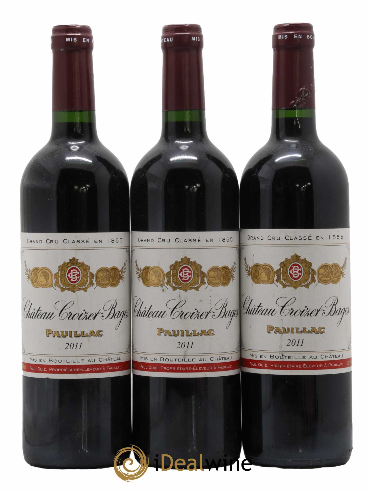 Château Croizet Bages 5ème Grand Cru Classé 2011 - Lotto di 3 bottiglie - 0
