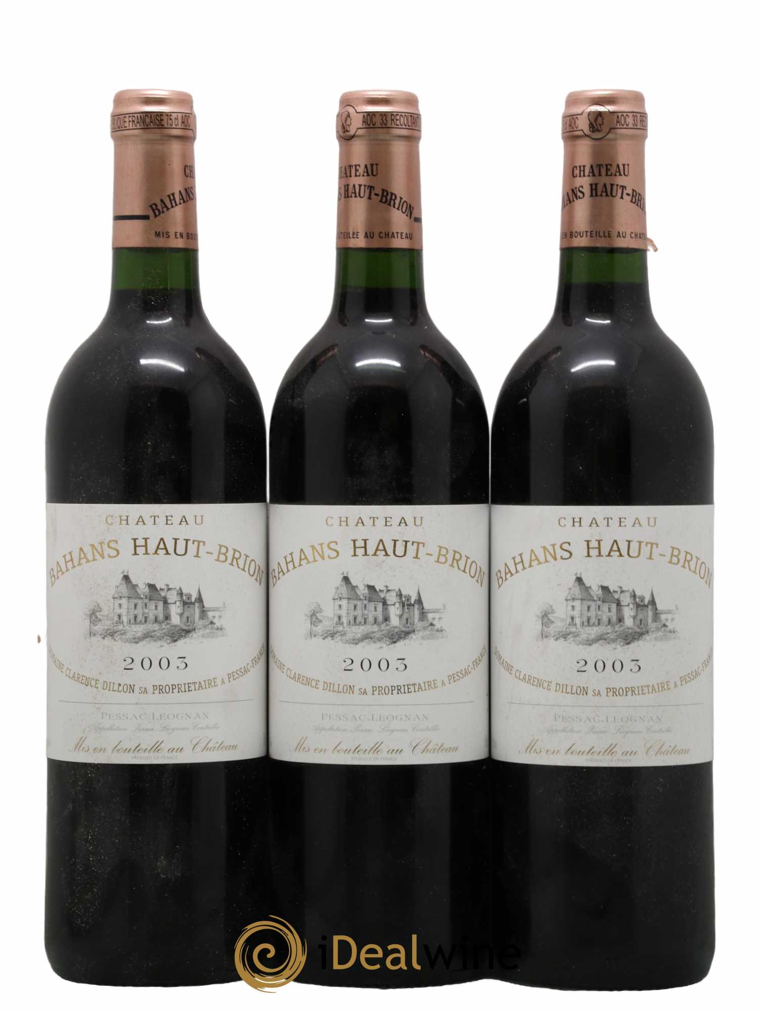 Clarence (Bahans) de Haut-Brion Second Vin 2003 - Lot de 3 bouteilles - 0