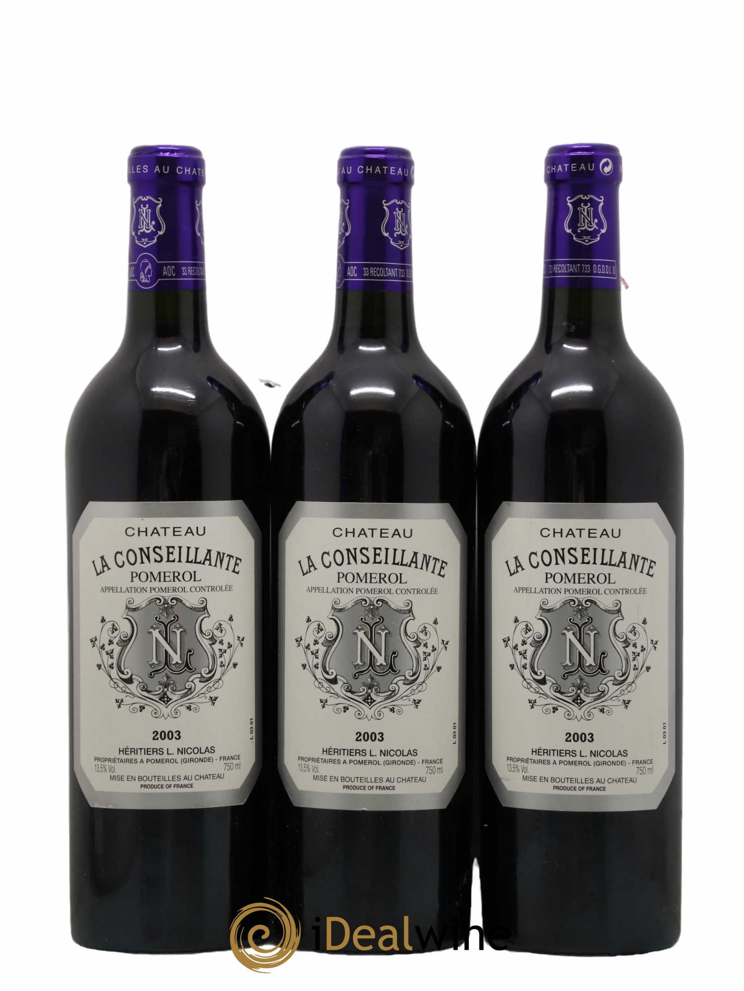 Château la Conseillante 2003 - Lot de 3 bouteilles - 0