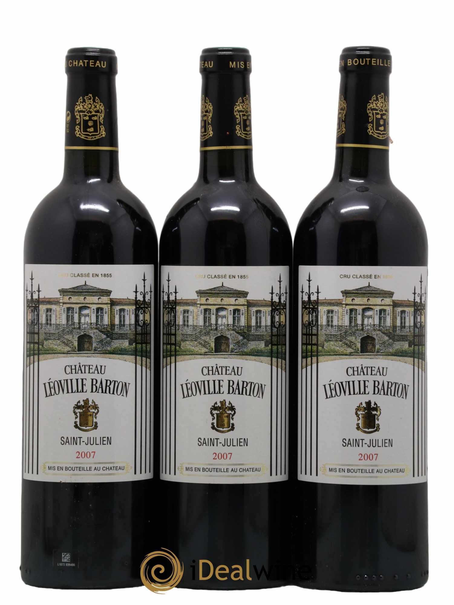 Château Léoville Barton 2ème Grand Cru Classé 2007 - Lot de 3 bouteilles - 0