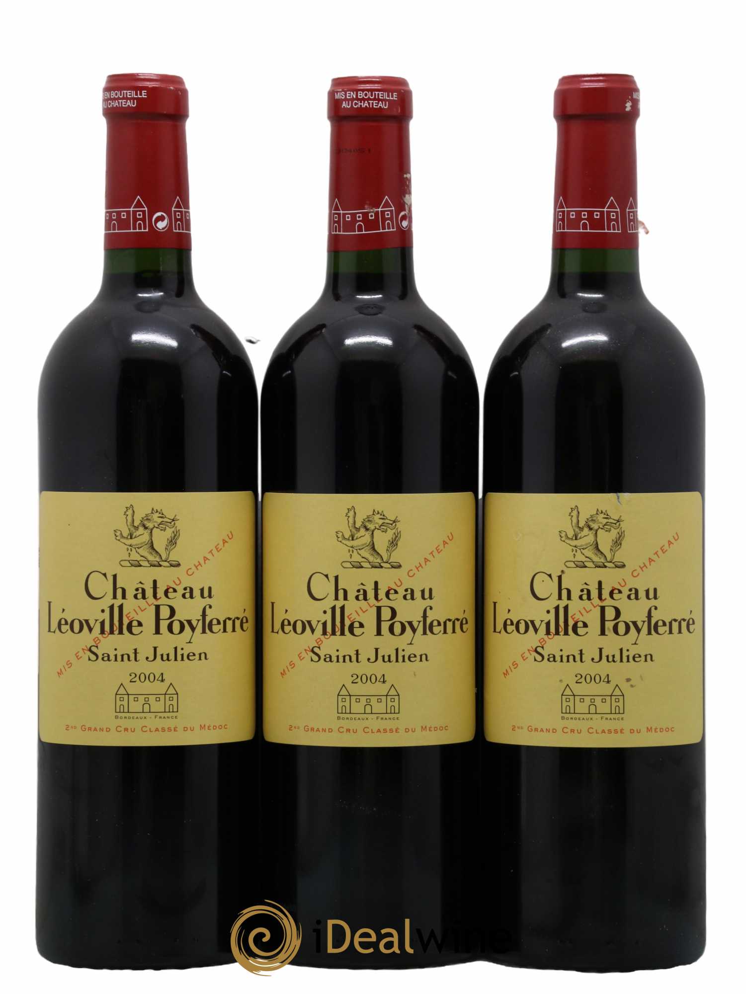 Château Léoville Poyferré 2ème Grand Cru Classé 2004 - Lot de 3 bouteilles - 0