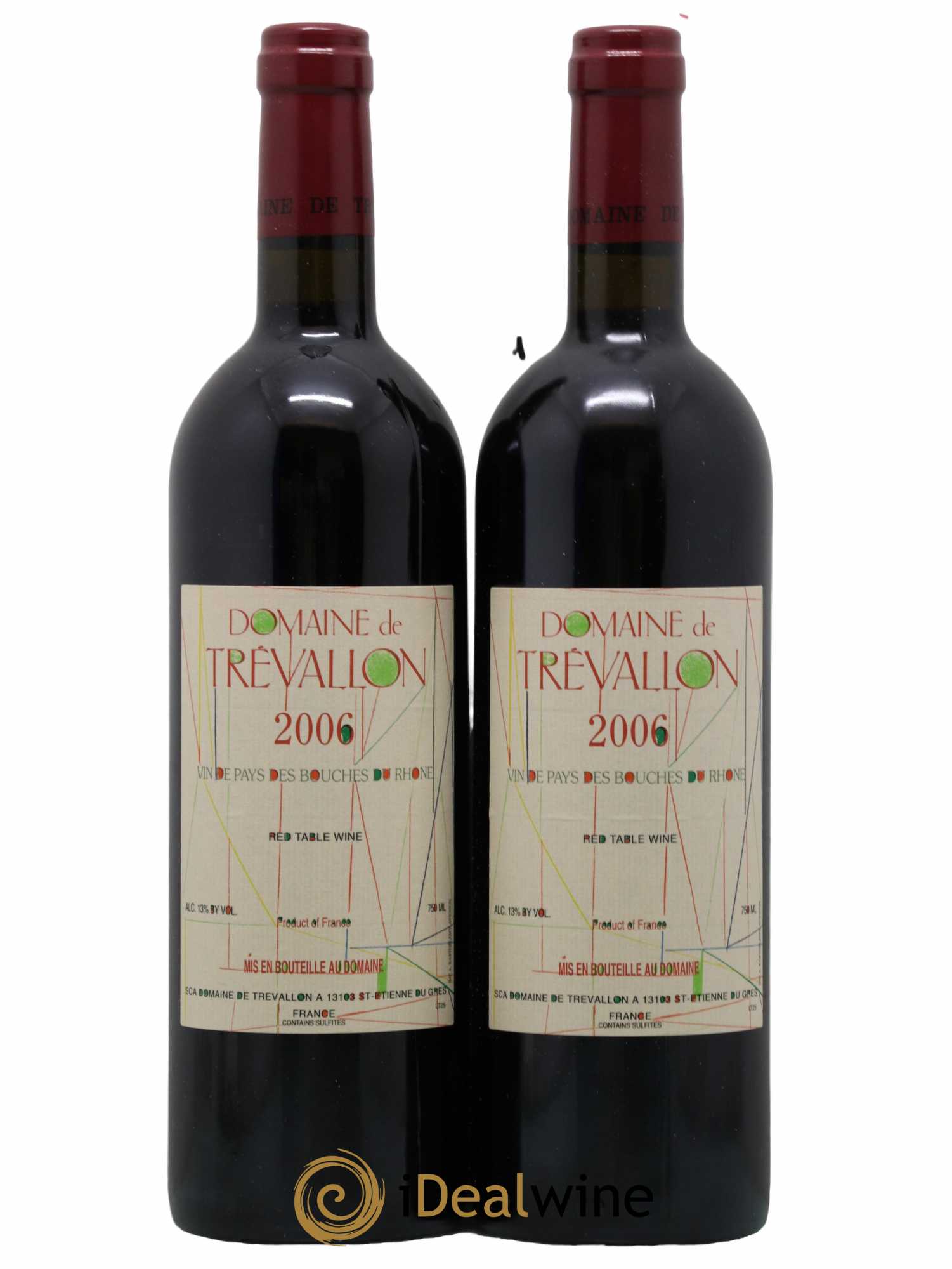 VDP Bouches du Rhône Trévallon (Domaine de) Eloi Dürrbach 2006 - Lot de 2 bouteilles - 0