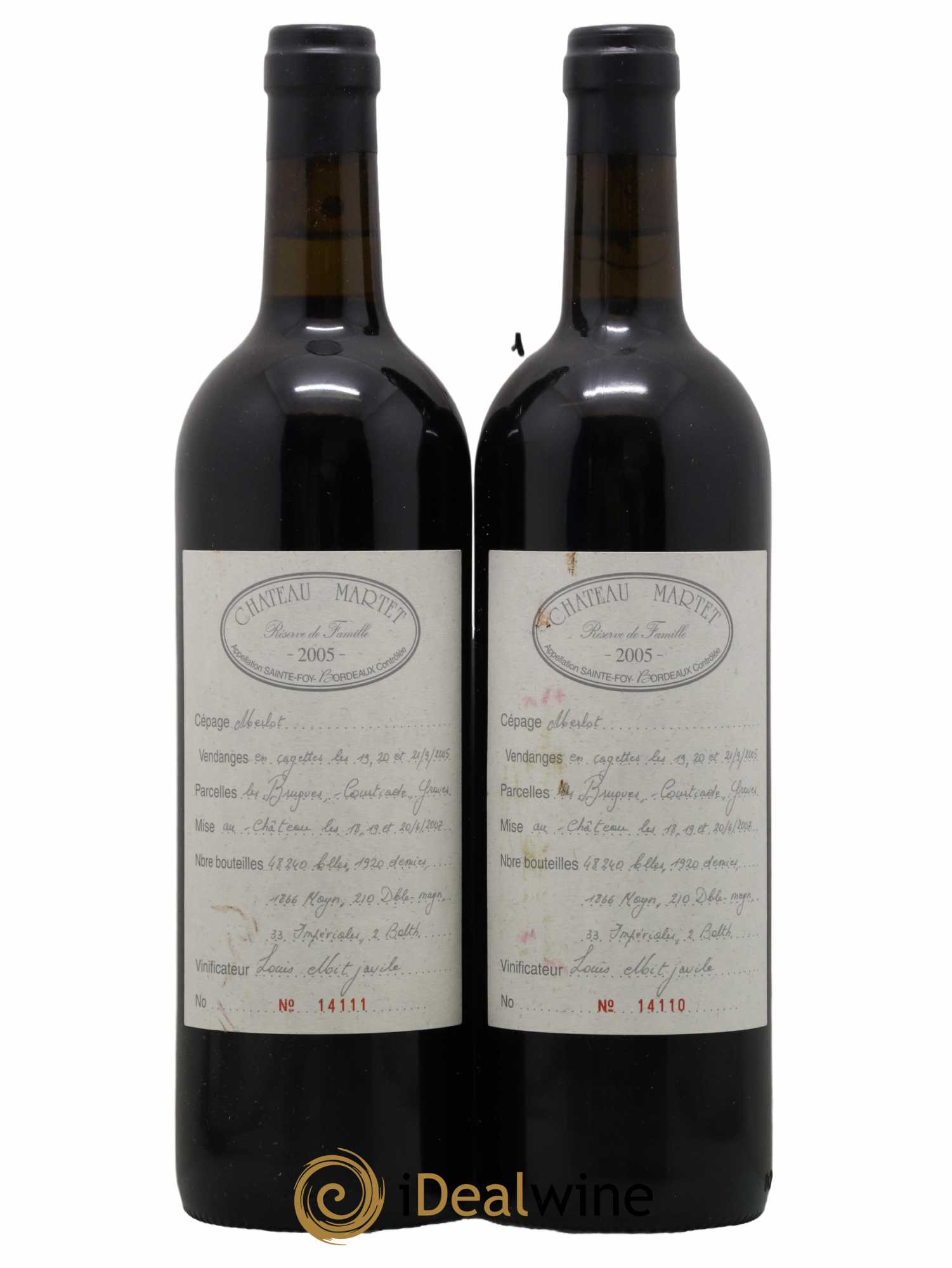 Château Martet 2005 - Lot de 2 bouteilles - 0