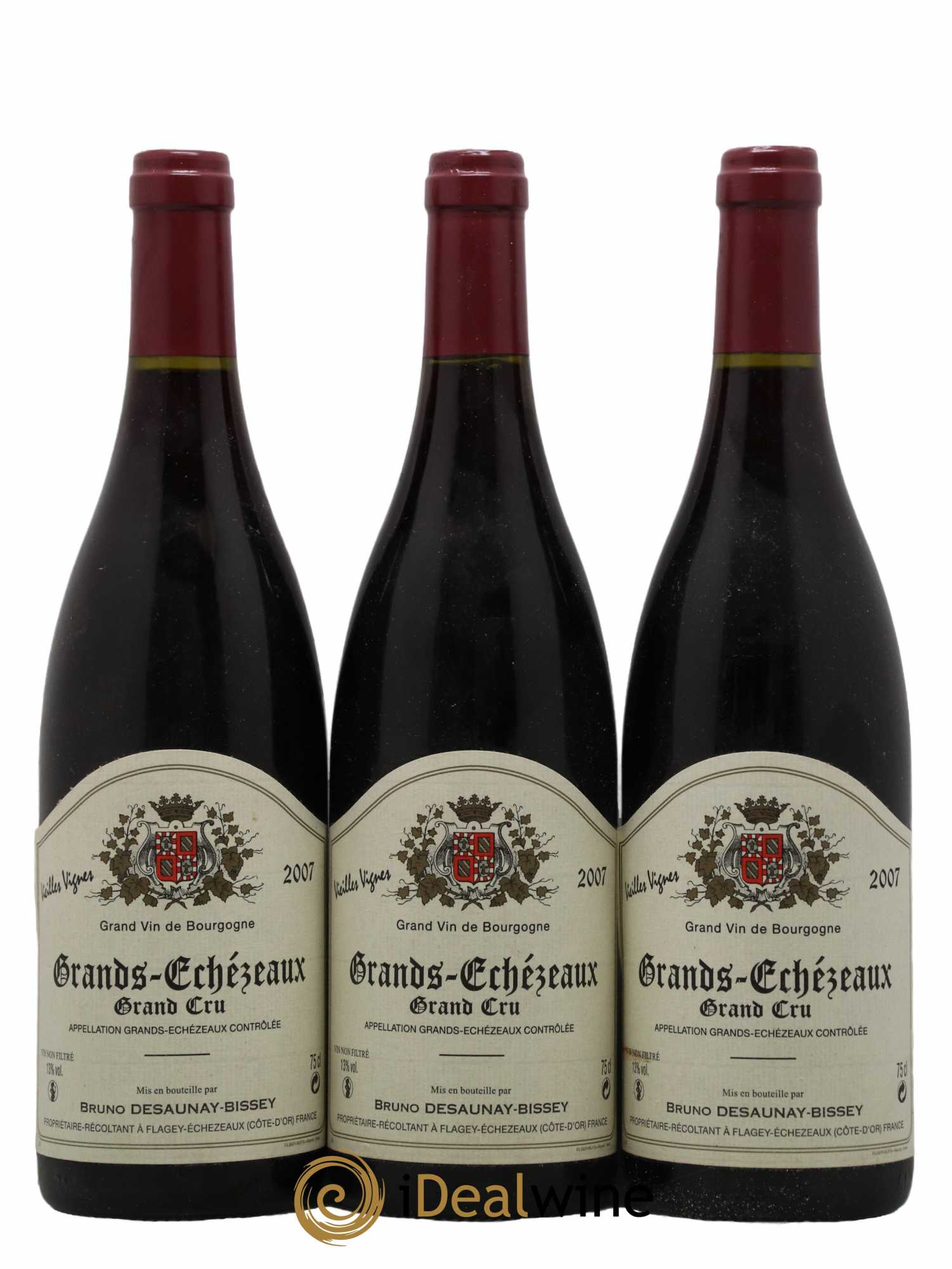 Grands-Echezeaux Grand Cru Vieilles Vignes Bruno Desauney-Bissey 2007 - Lot of 3 bottles - 0