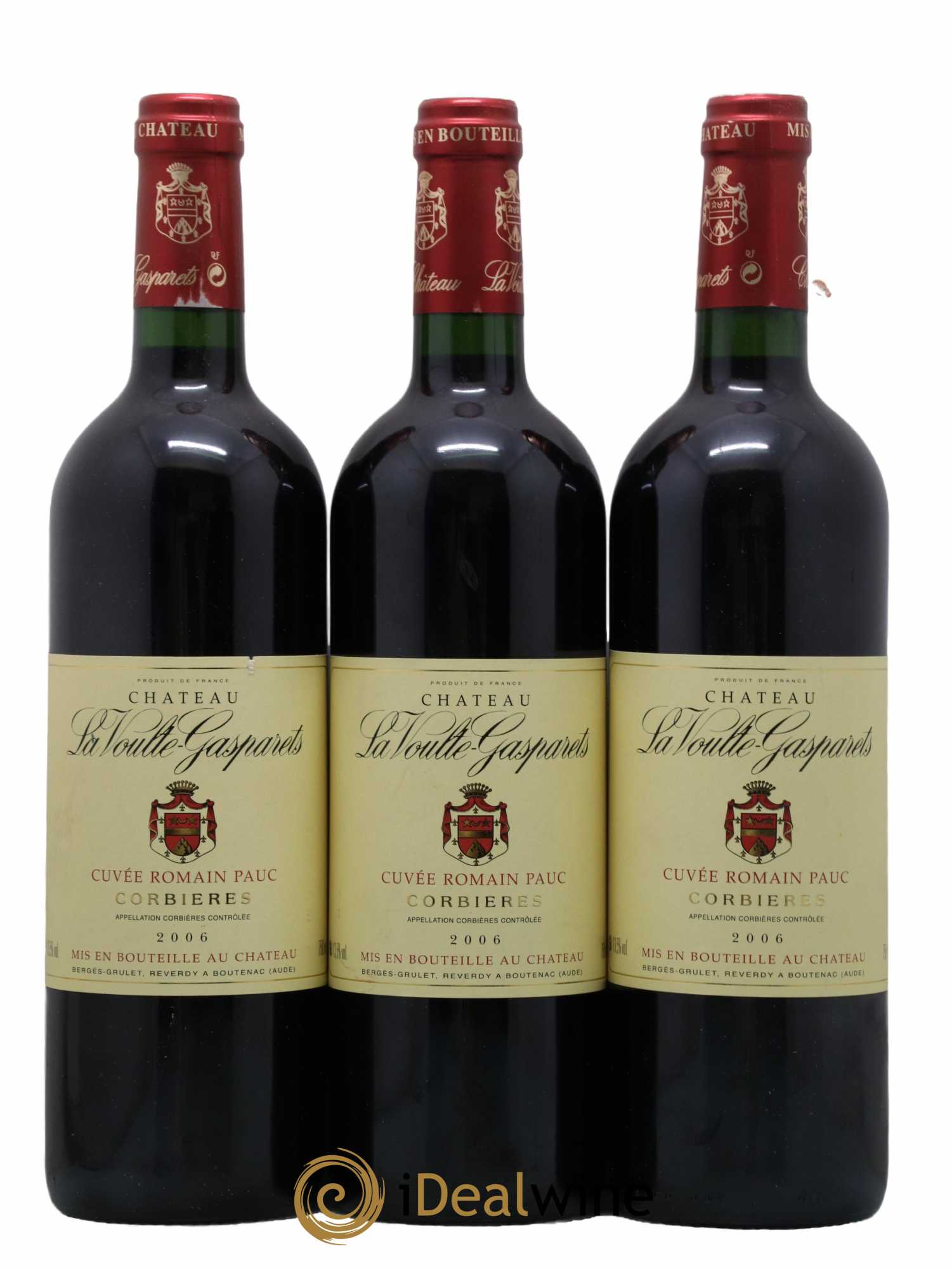 Corbières Boutenac La Voulte-Gasparets Cuvée Romain Pauc Patrick Reverdy 2006 - Posten von 3 Flaschen - 0