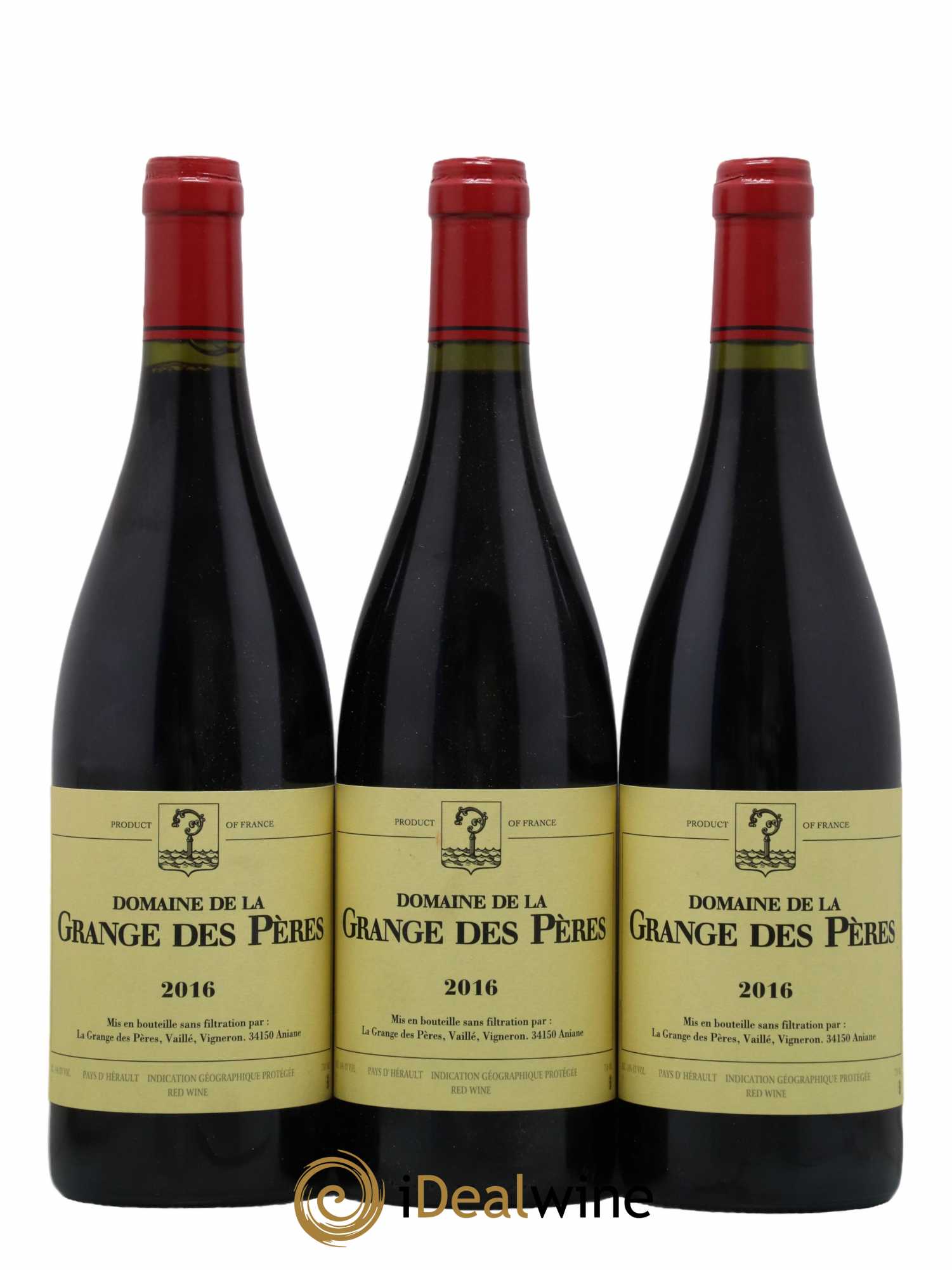 Pays d'Hérault Grange des Pères Laurent Vaillé 2016 - Lot de 3 bouteilles - 0