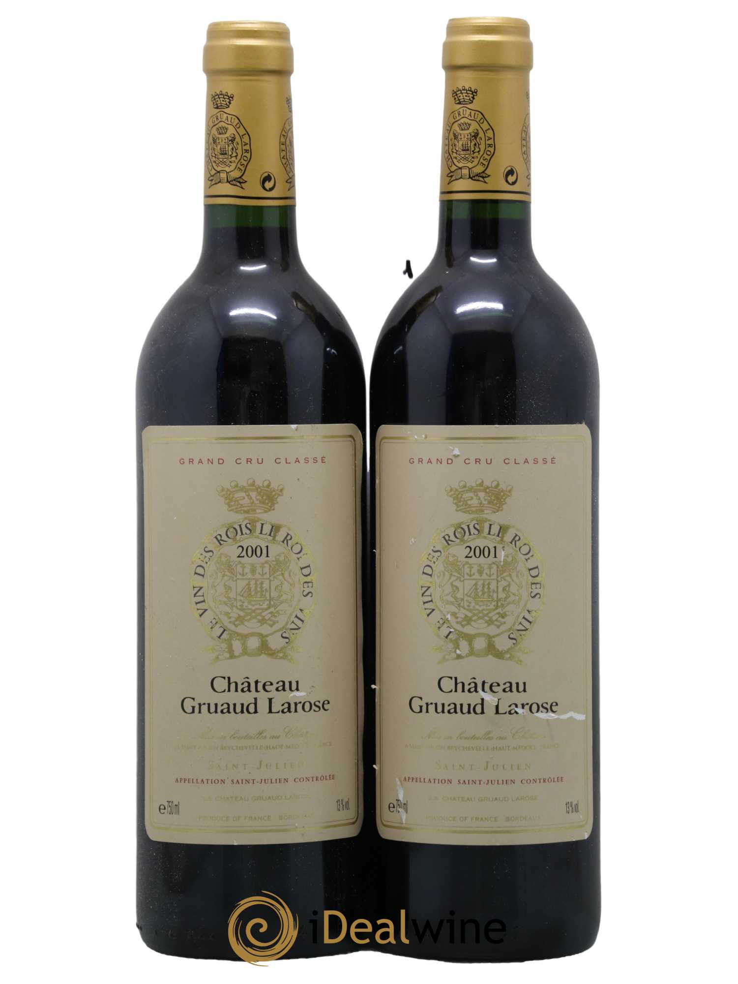 Château Gruaud Larose 2ème Grand Cru Classé 2001 - Lot de 2 bouteilles - 0