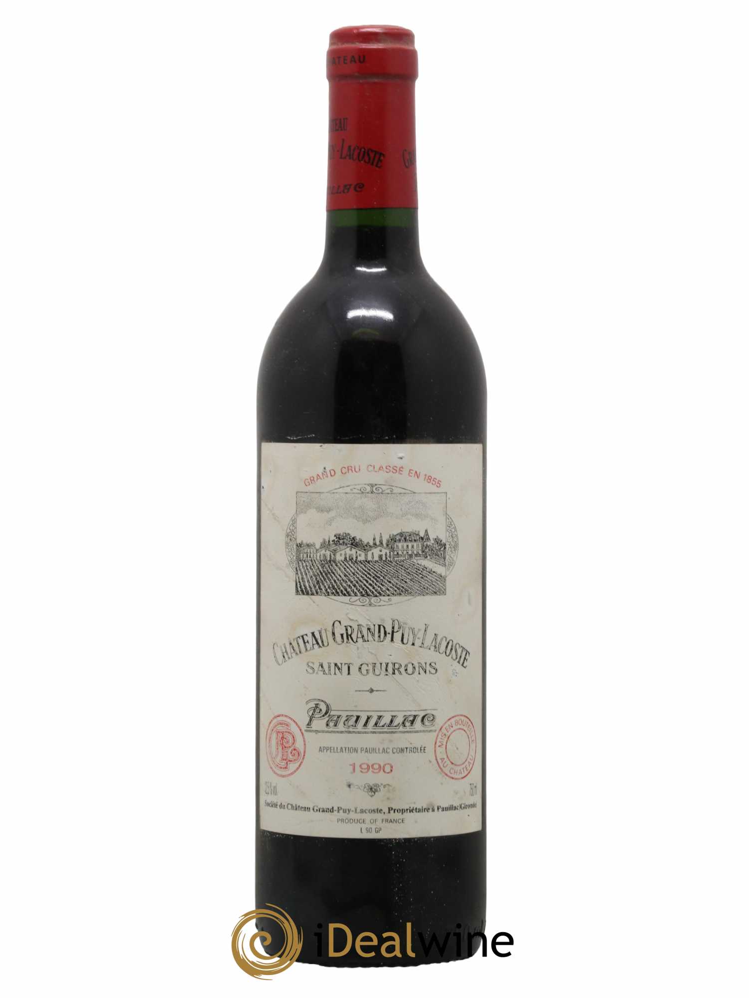 Château Grand Puy Lacoste 5ème Grand Cru Classé 1990 - Lot de 1 bouteille - 0