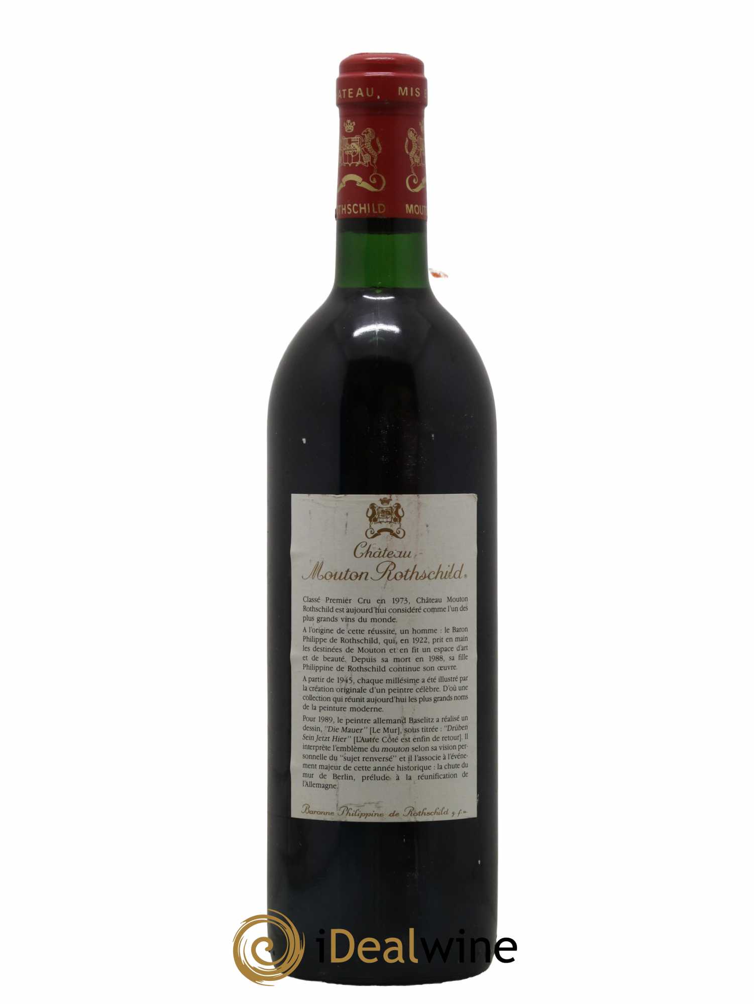 Château Mouton Rothschild 1er Grand Cru Classé 1989 - Lot de 1 bouteille - 1