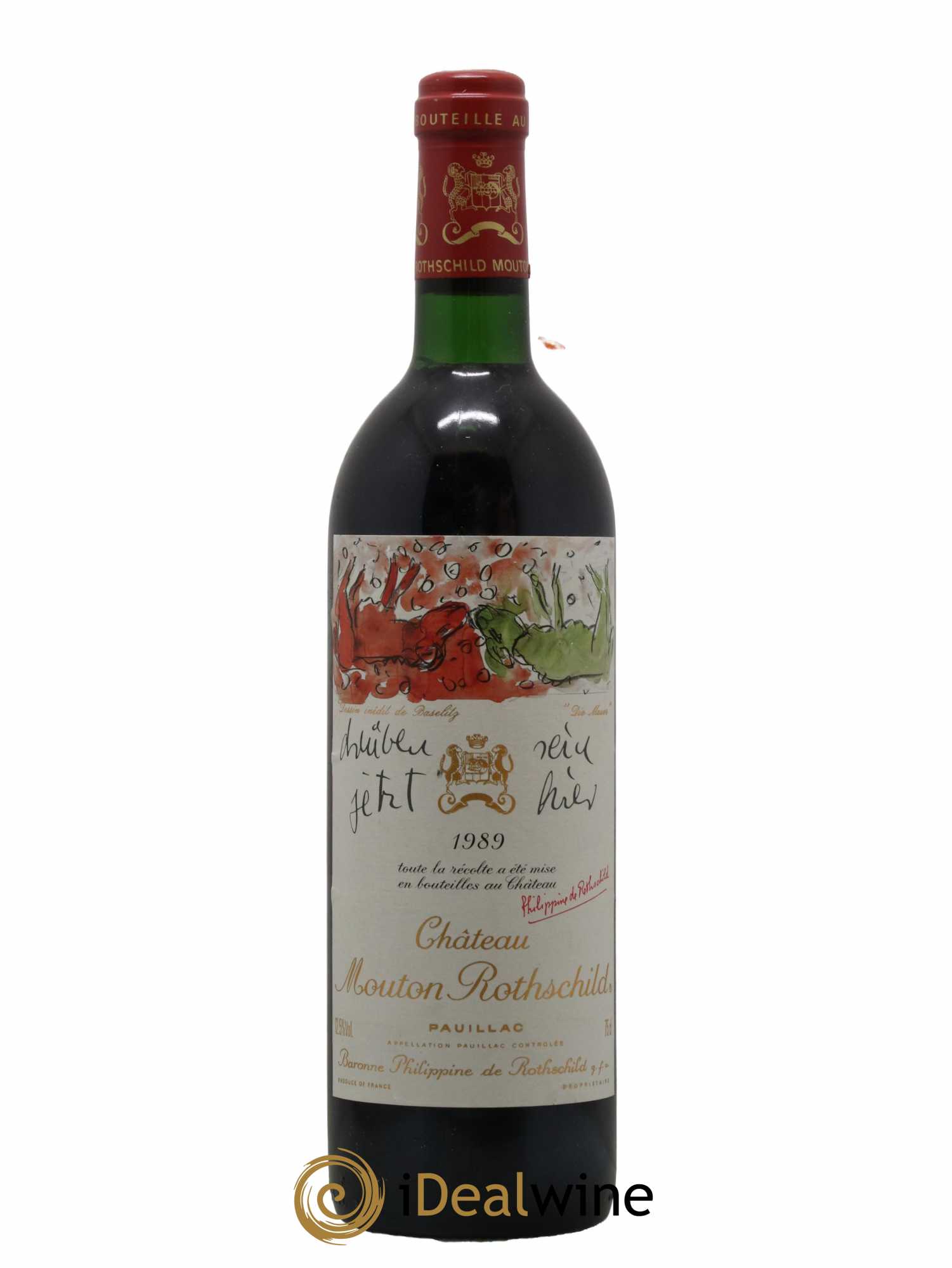 Château Mouton Rothschild 1er Grand Cru Classé 1989 - Lot de 1 bouteille - 0
