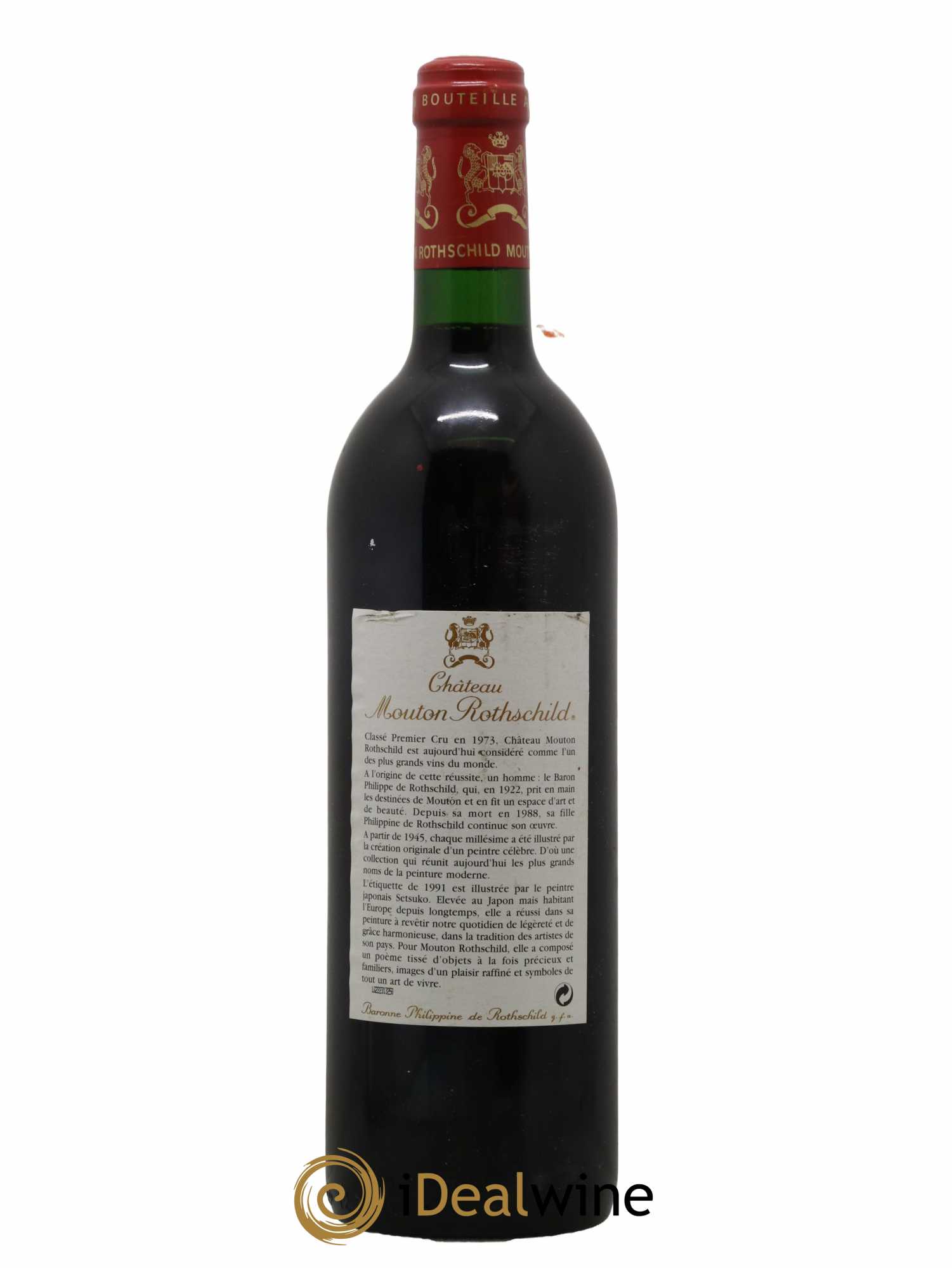 Château Mouton Rothschild 1er Grand Cru Classé 1991 - Lot de 1 bouteille - 1