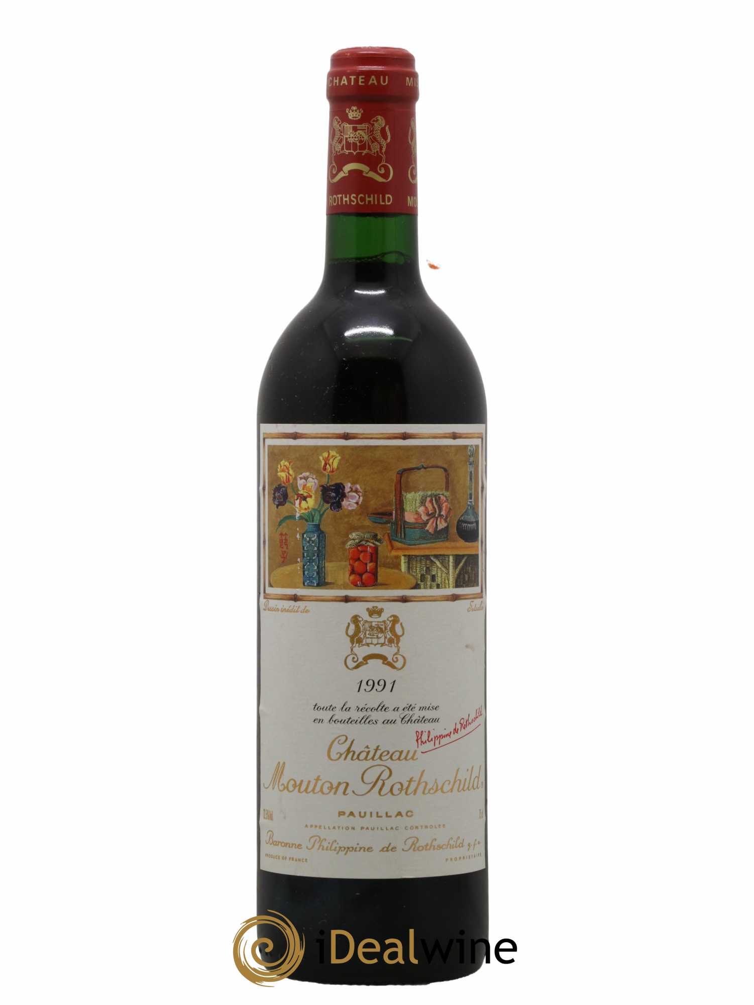Château Mouton Rothschild 1er Grand Cru Classé 1991 - Lot de 1 bouteille - 0