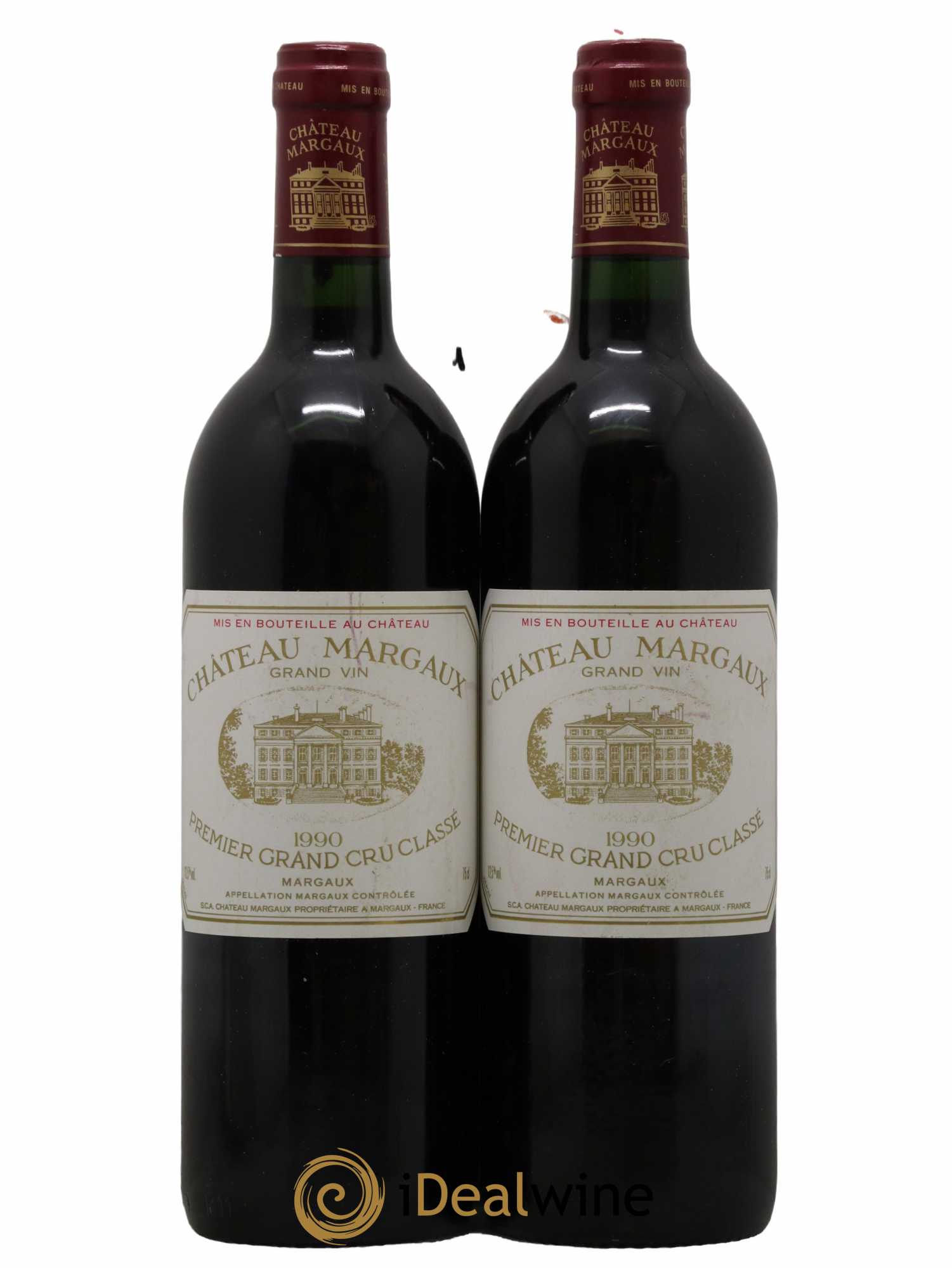 Château Margaux 1er Grand Cru Classé 1990 - Lot de 2 bouteilles - 0