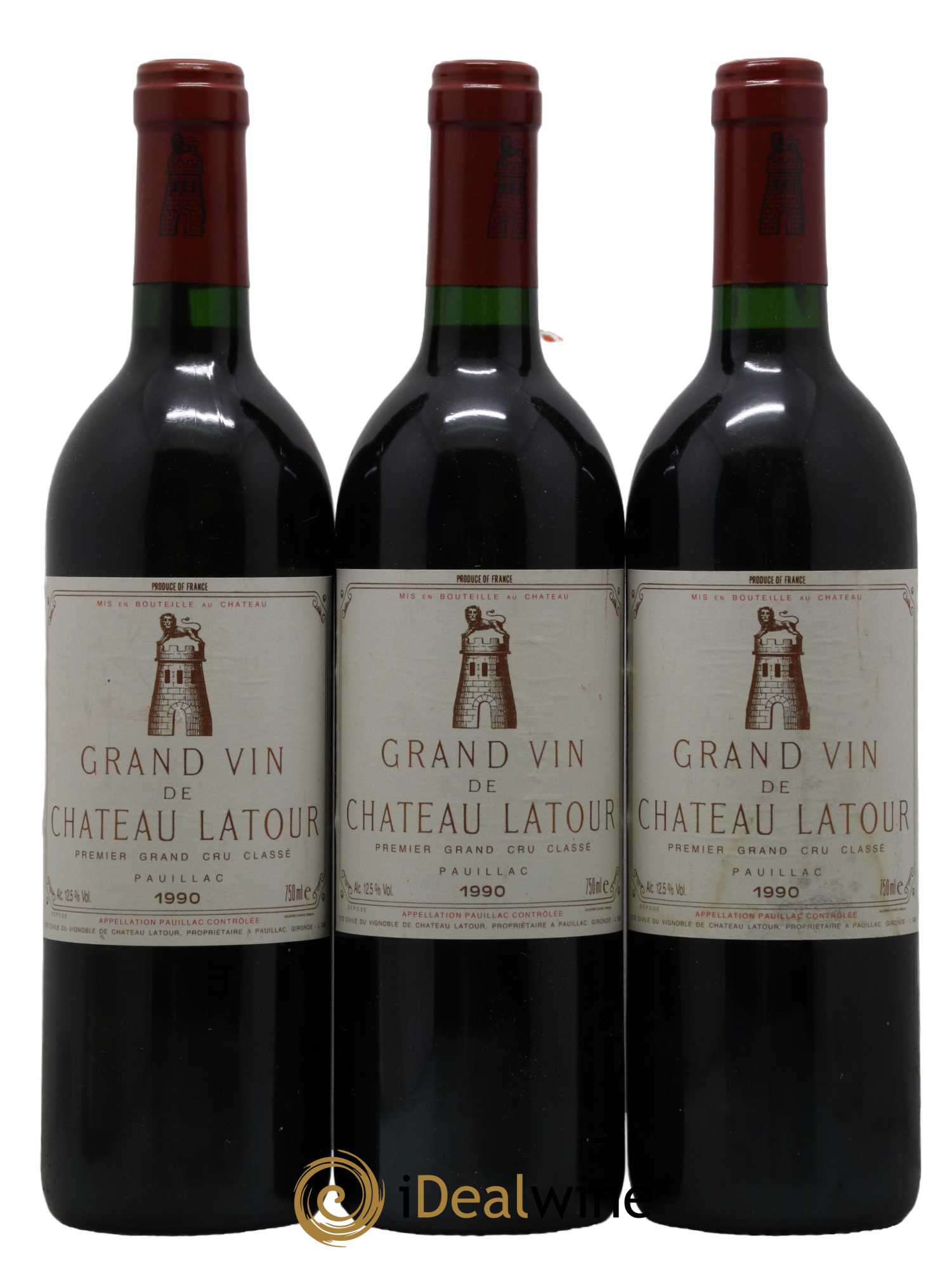 Château Latour 1er Grand Cru Classé 1990 - Lot de 3 bouteilles - 0