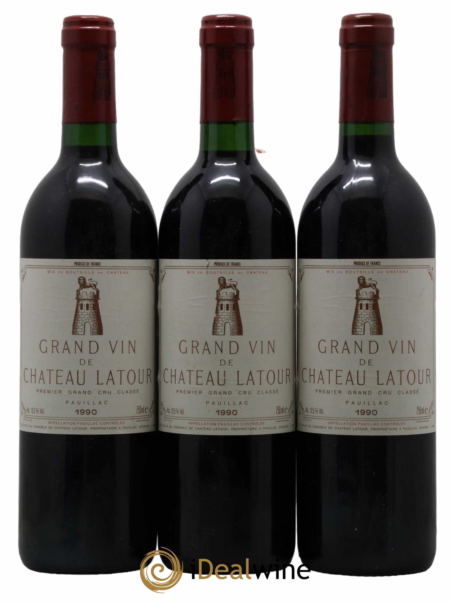 Château Latour 1er Grand Cru Classé 1990 - Lot de 3 bouteilles - 0