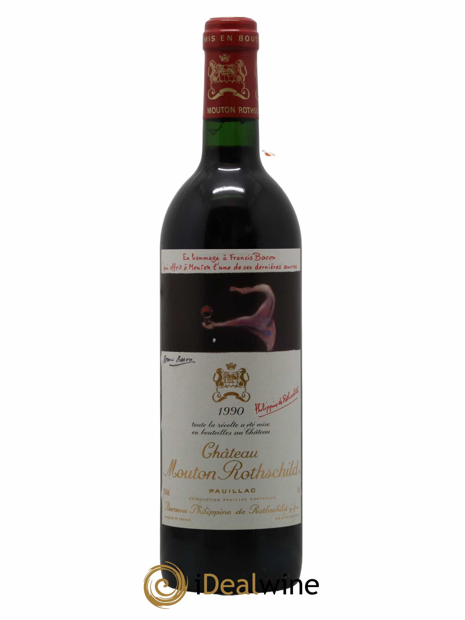 Château Mouton Rothschild 1er Grand Cru Classé 1990 - Lot de 1 bouteille - 0