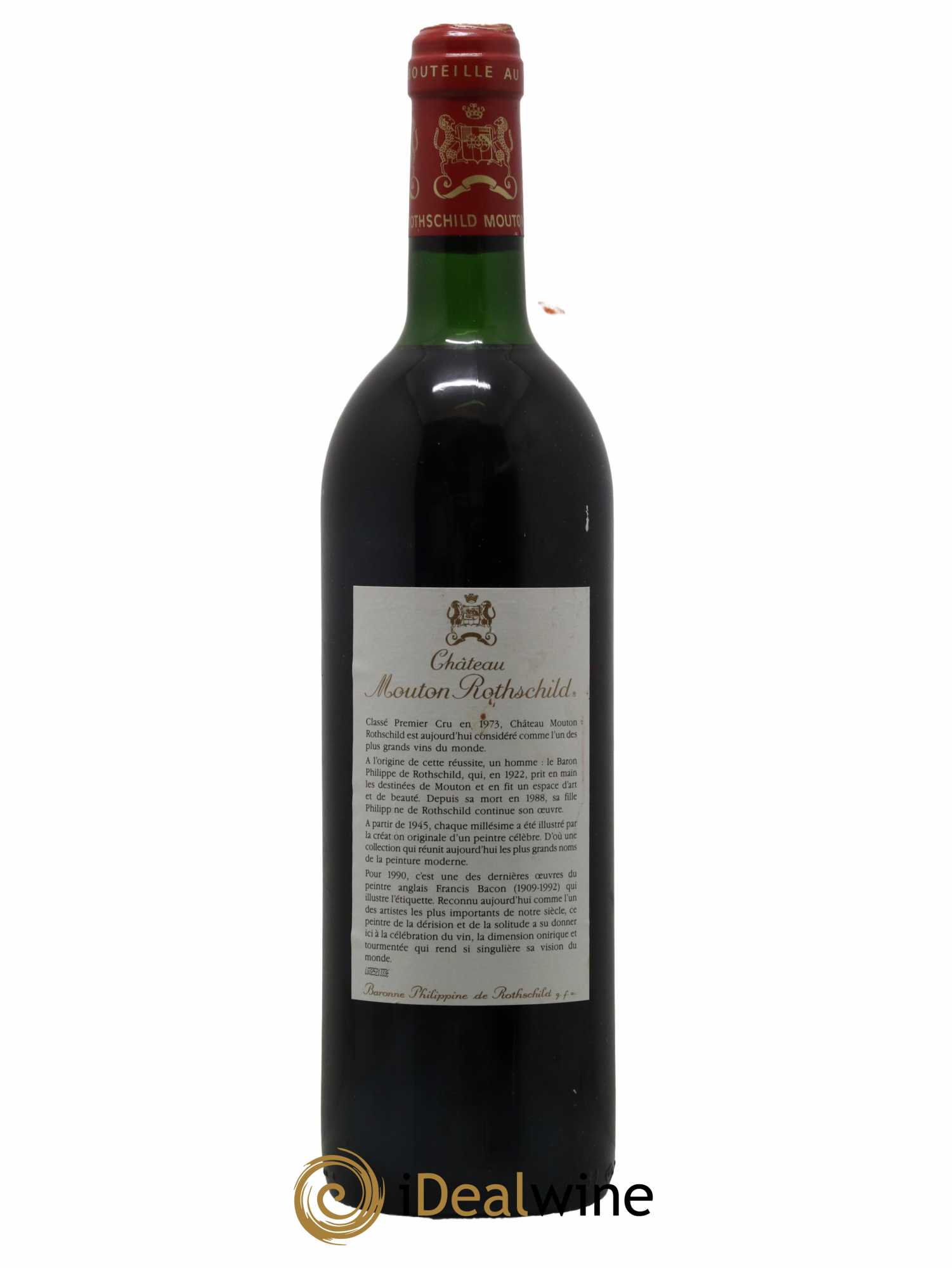 Château Mouton Rothschild 1er Grand Cru Classé 1990 - Lot de 1 bouteille - 1